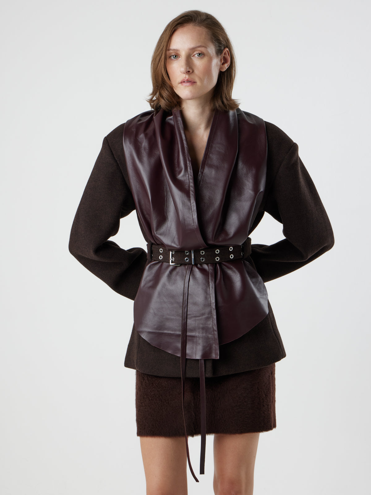 Leather Shawl Scarf
