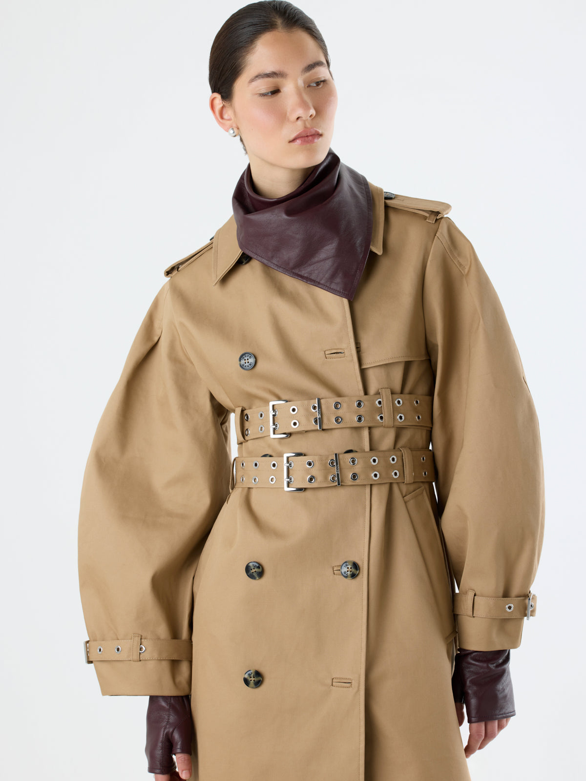 Leather Triangle Scarf