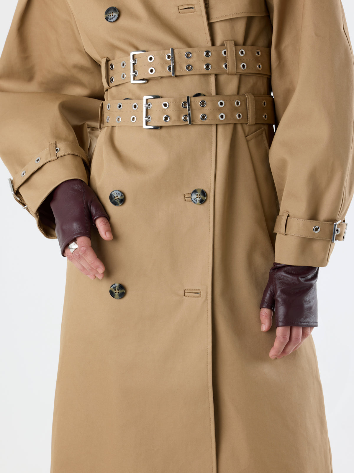 Leather fingerless Gloves