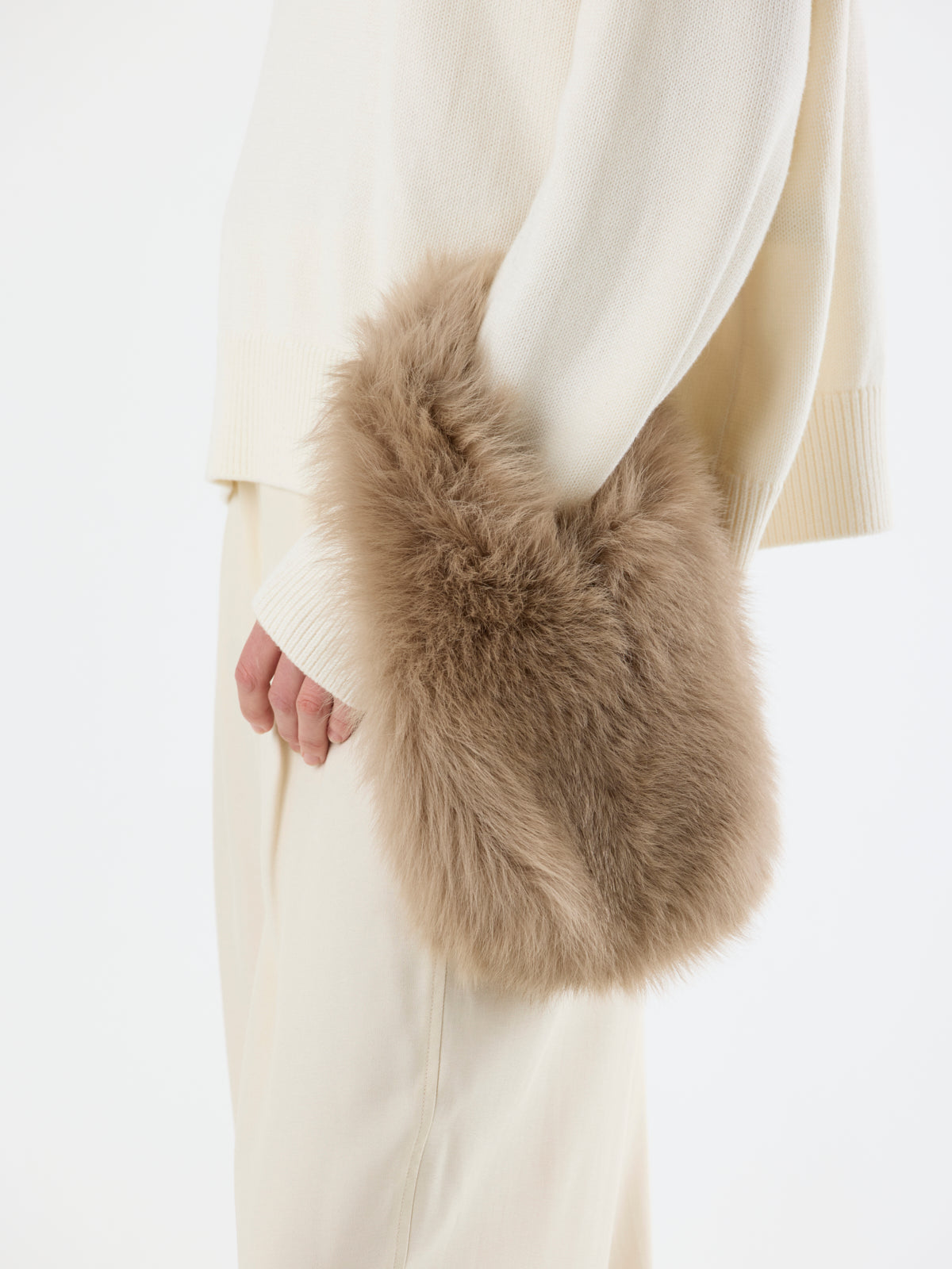 Toscana Shearling Mini Slouch Bag
