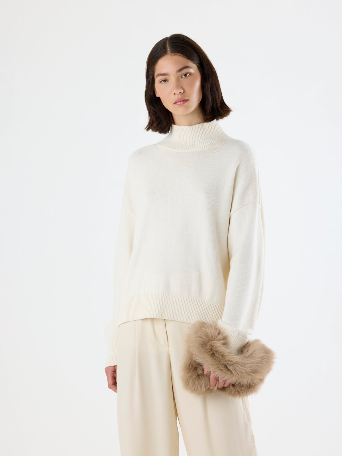 Toscana Shearling Mini Slouch Bag