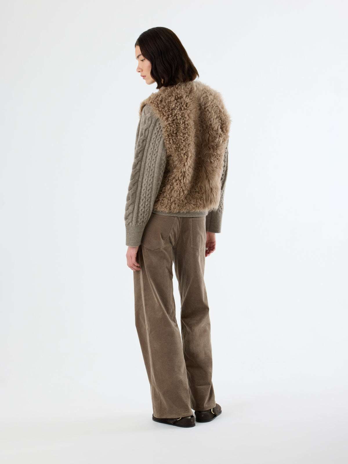 Two button Shearling Vest