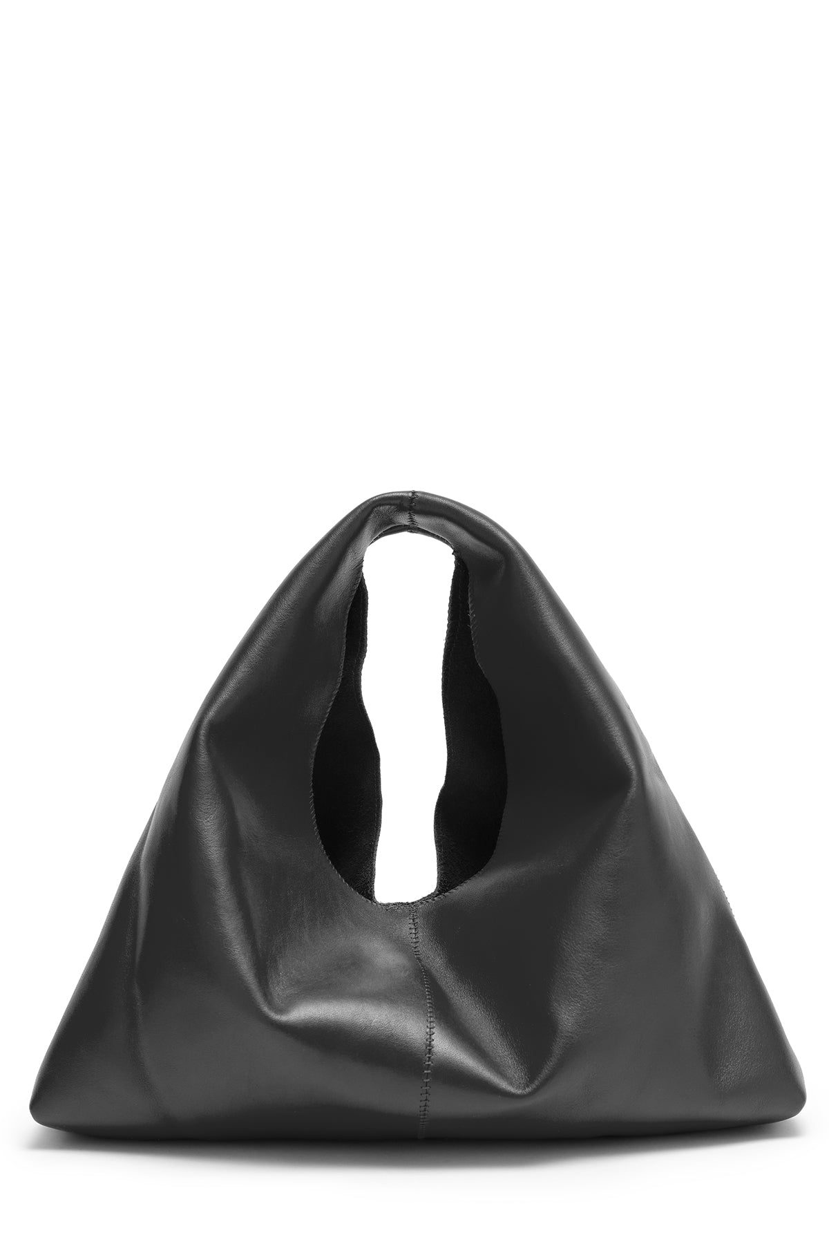Clara Small Black Leather Shoulder Bag | Bags | Gushlow & Cole - cut out of bag front on