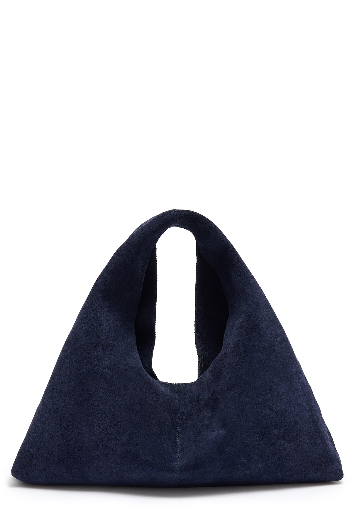 Clara Small Navy Blue Suede Shoulder Bag | Bags | Gushlow & Cole - cut out of bag front on