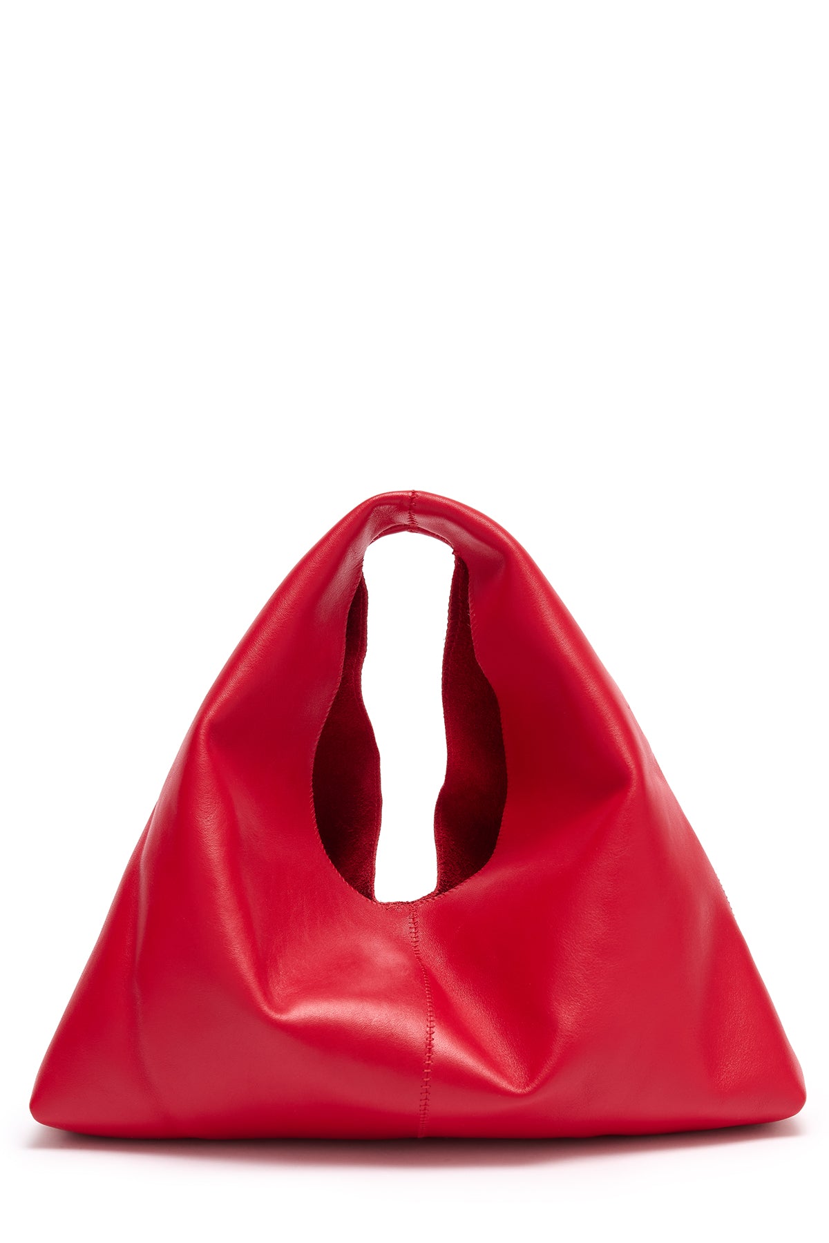 Clara Small Red Leather Shoulder Bag | Bags | Gushlow & Cole - cut out of bag front on
