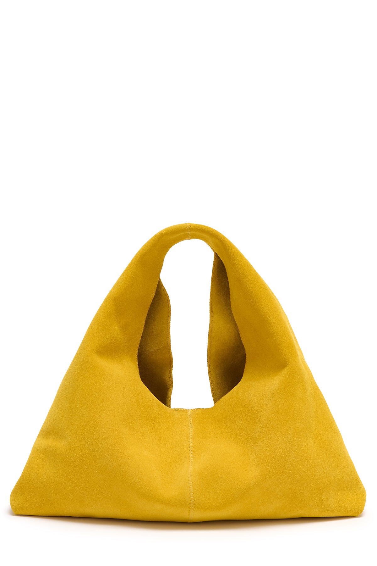 Clara Small Yellow Suede Shoulder Bag | Bags | Gushlow & Cole - cut out of bag front on