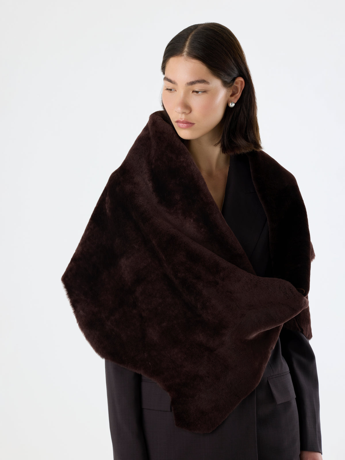 Large Merino Shearling Shawl