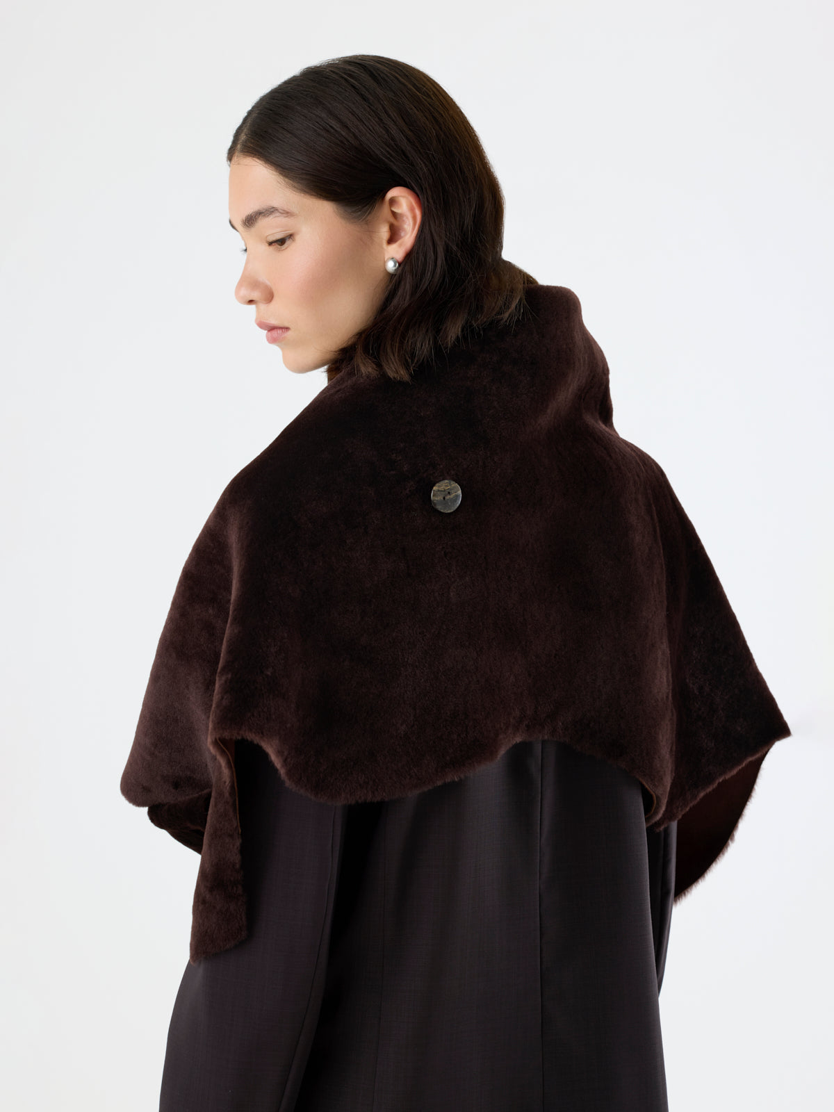 Large Merino Shearling Shawl