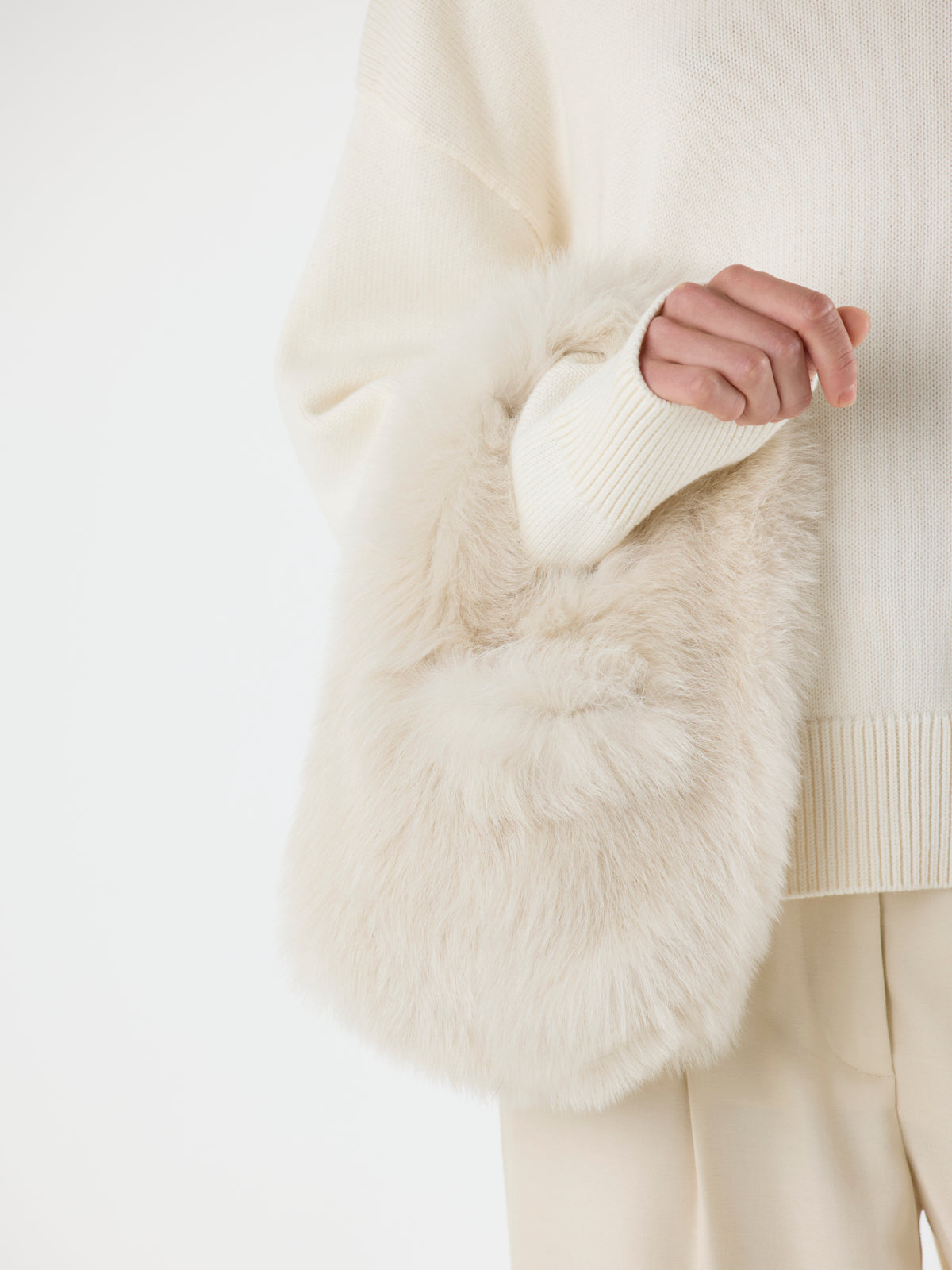 Toscana Shearling Mini Slouch Bag