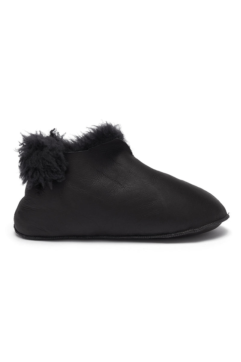Graphite Black Teddy Shearling Slipper Boots Womens Gushlow Cole