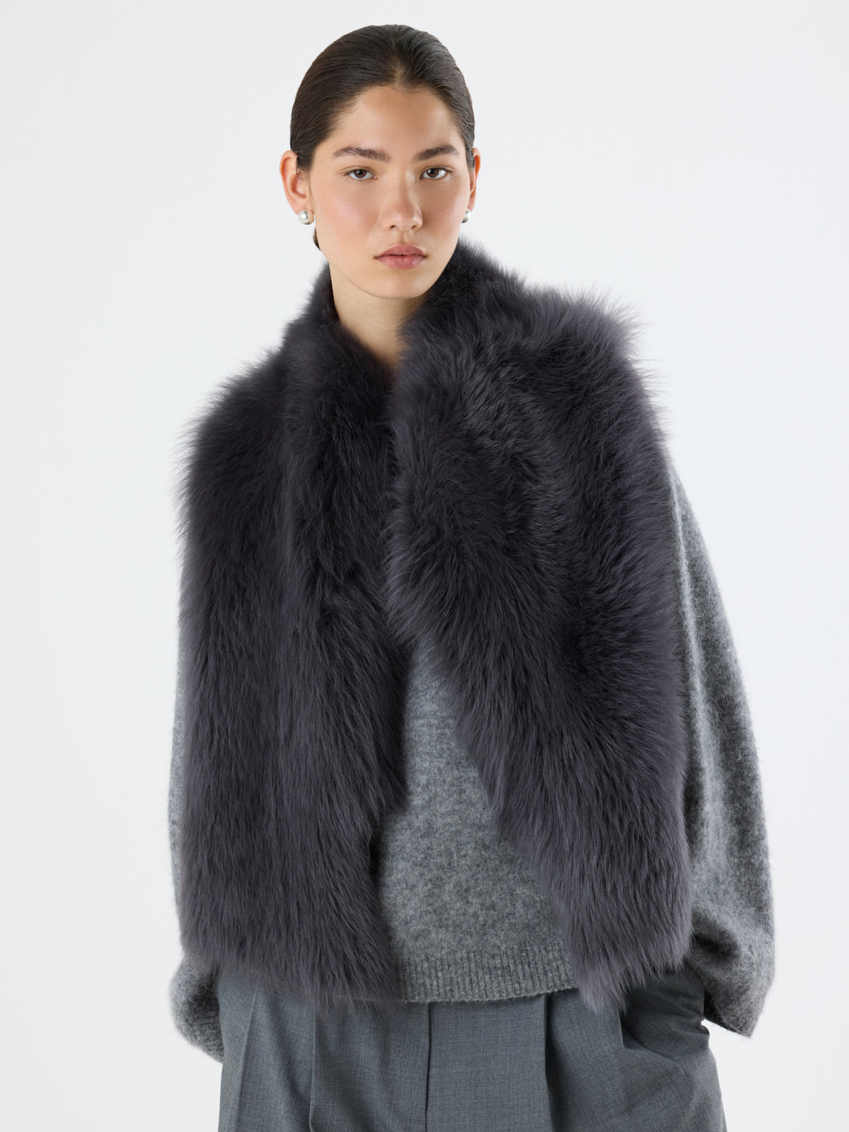 Knit Back Shearling Gilet