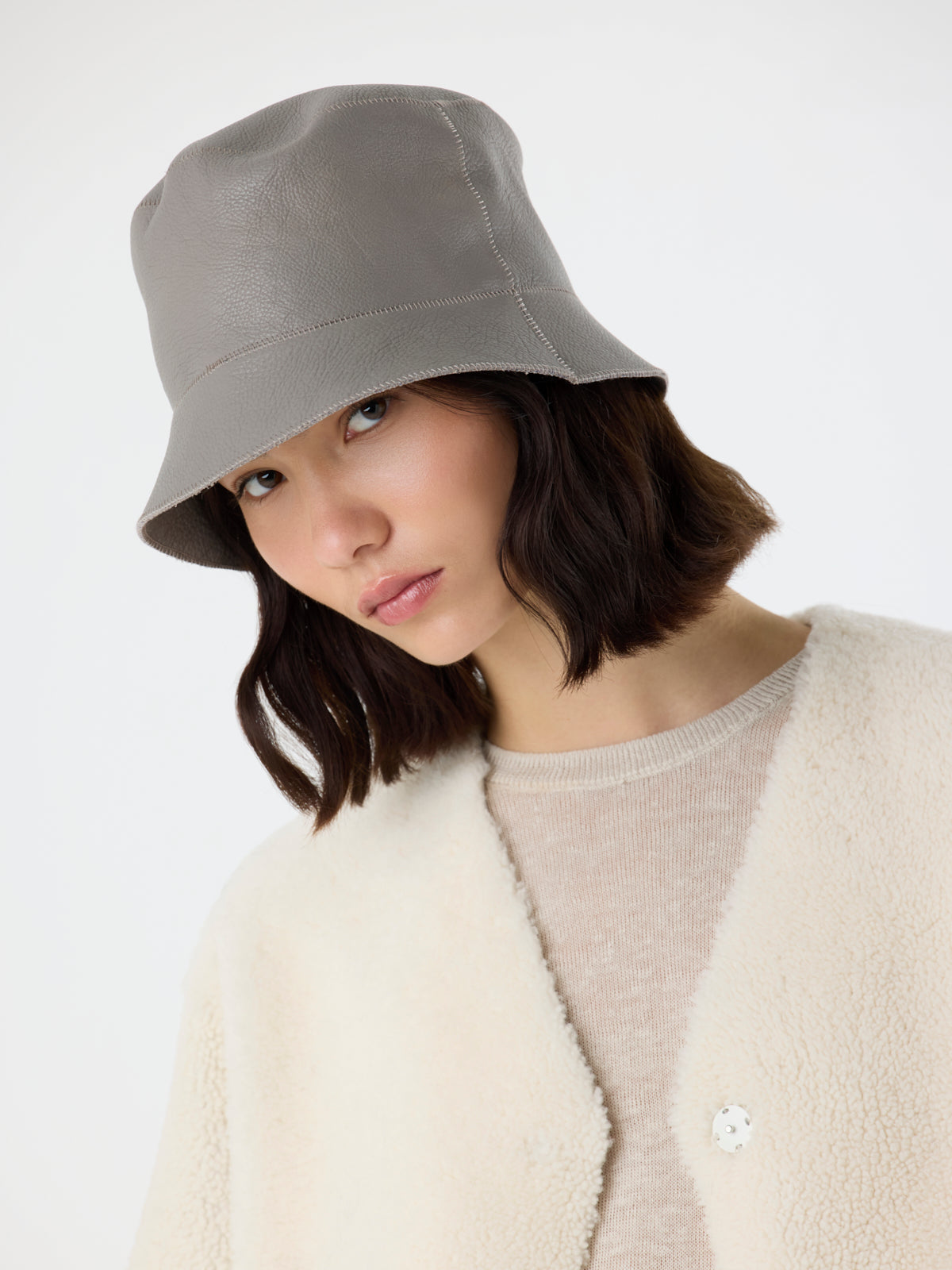 Leather Bucket Hat