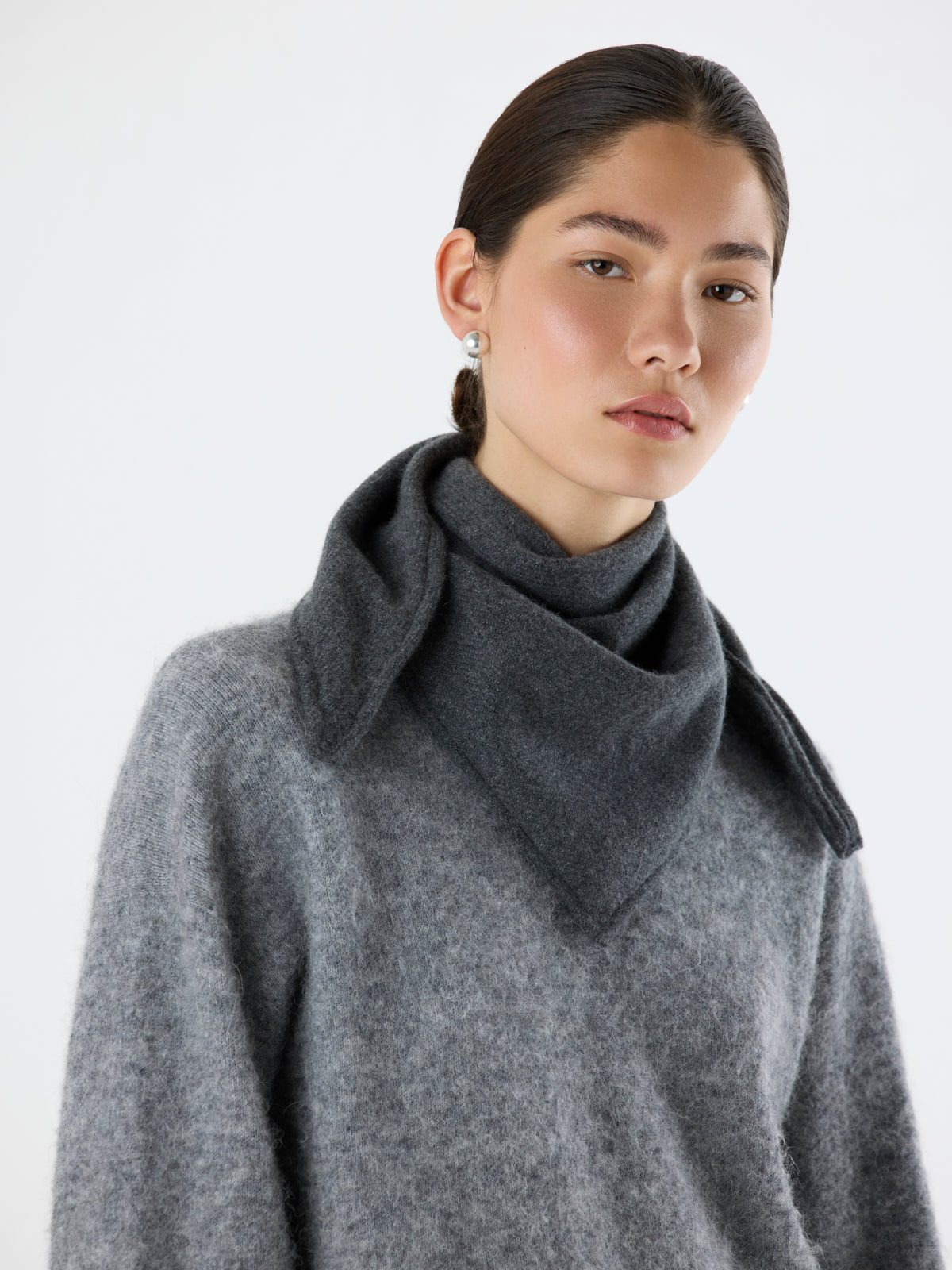 Woven Cashmere Triangle Scarf