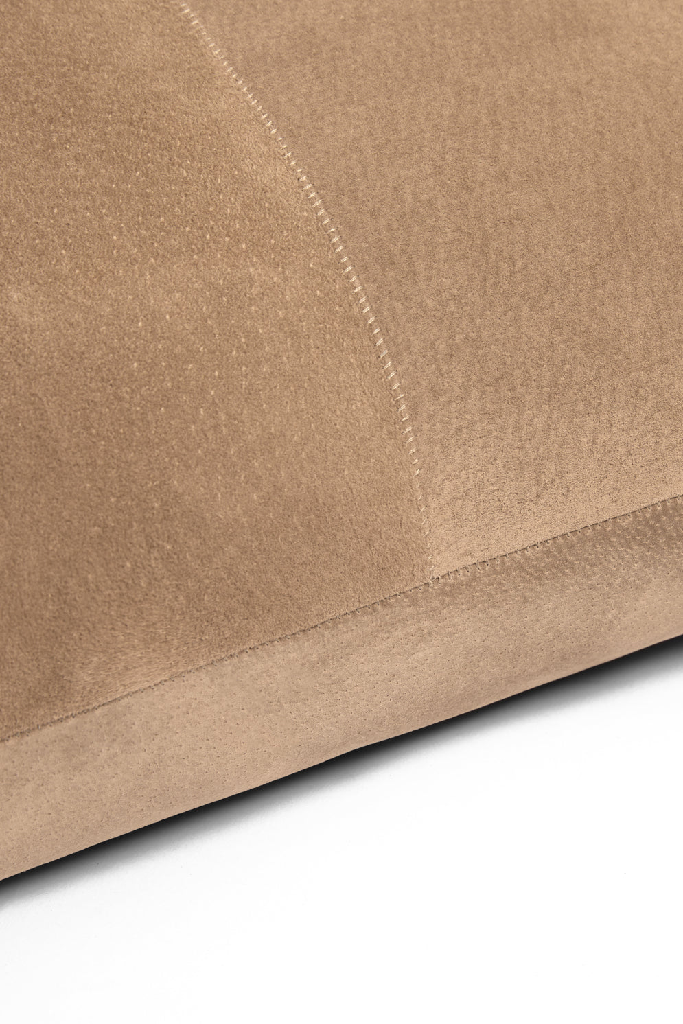 Large Camel Suede Scatter Cushion | Home | Gushlow & Cole - detail image of cushion