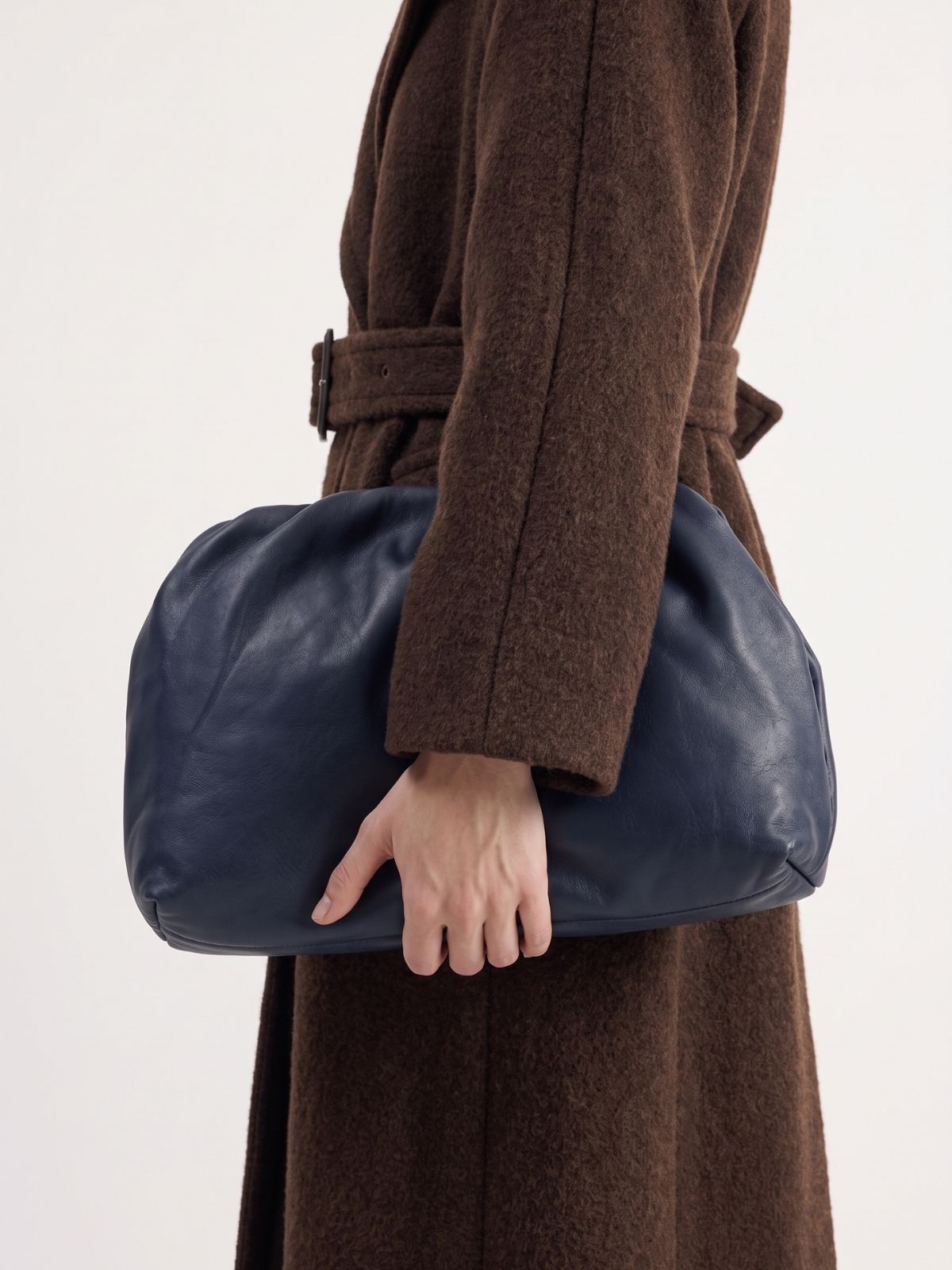 Large Soft Leather Clutch Bag