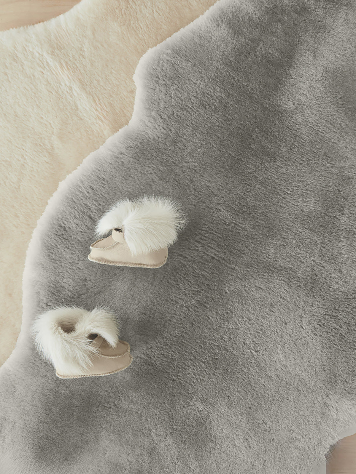 Light Grey Sheepskin Baby Rug | Kids | Gushlow & Cole - rugs and slippers