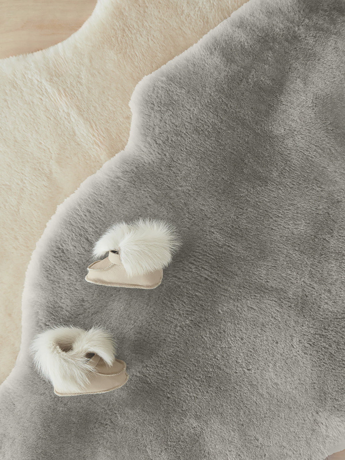 Light Grey Sheepskin Baby Rug | Kids | Gushlow & Cole - rugs and slippers