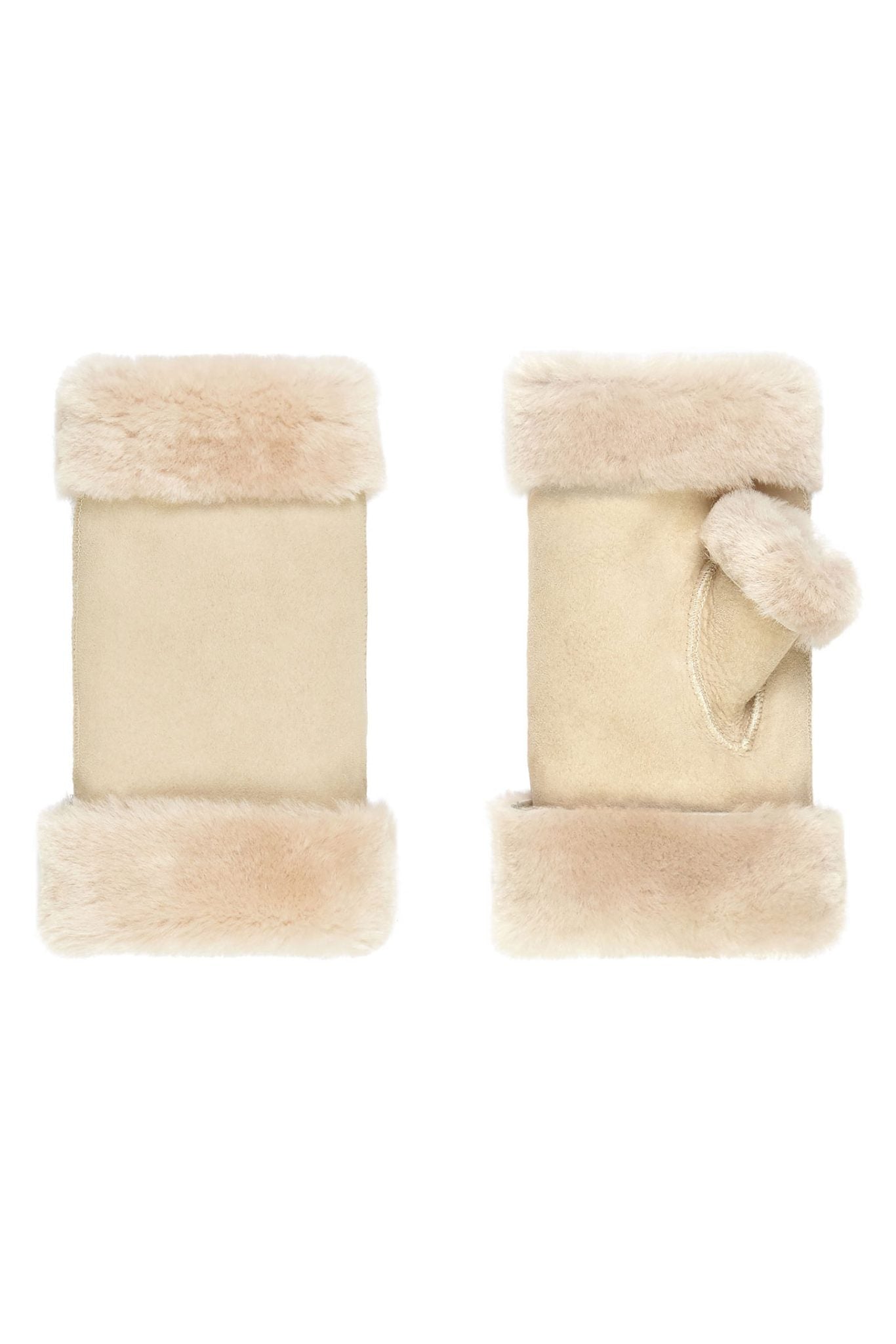 Fingerless Shearling Mittens