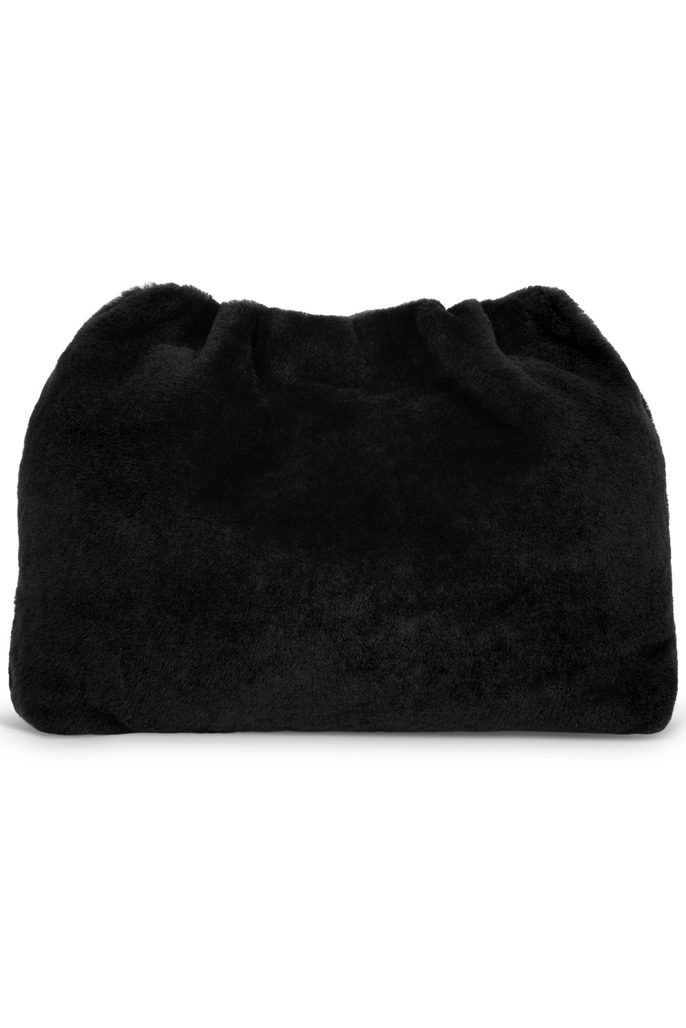 Merino Soft Black Shearling Clutch Bag | Womens | Gushlow & Cole - cut out