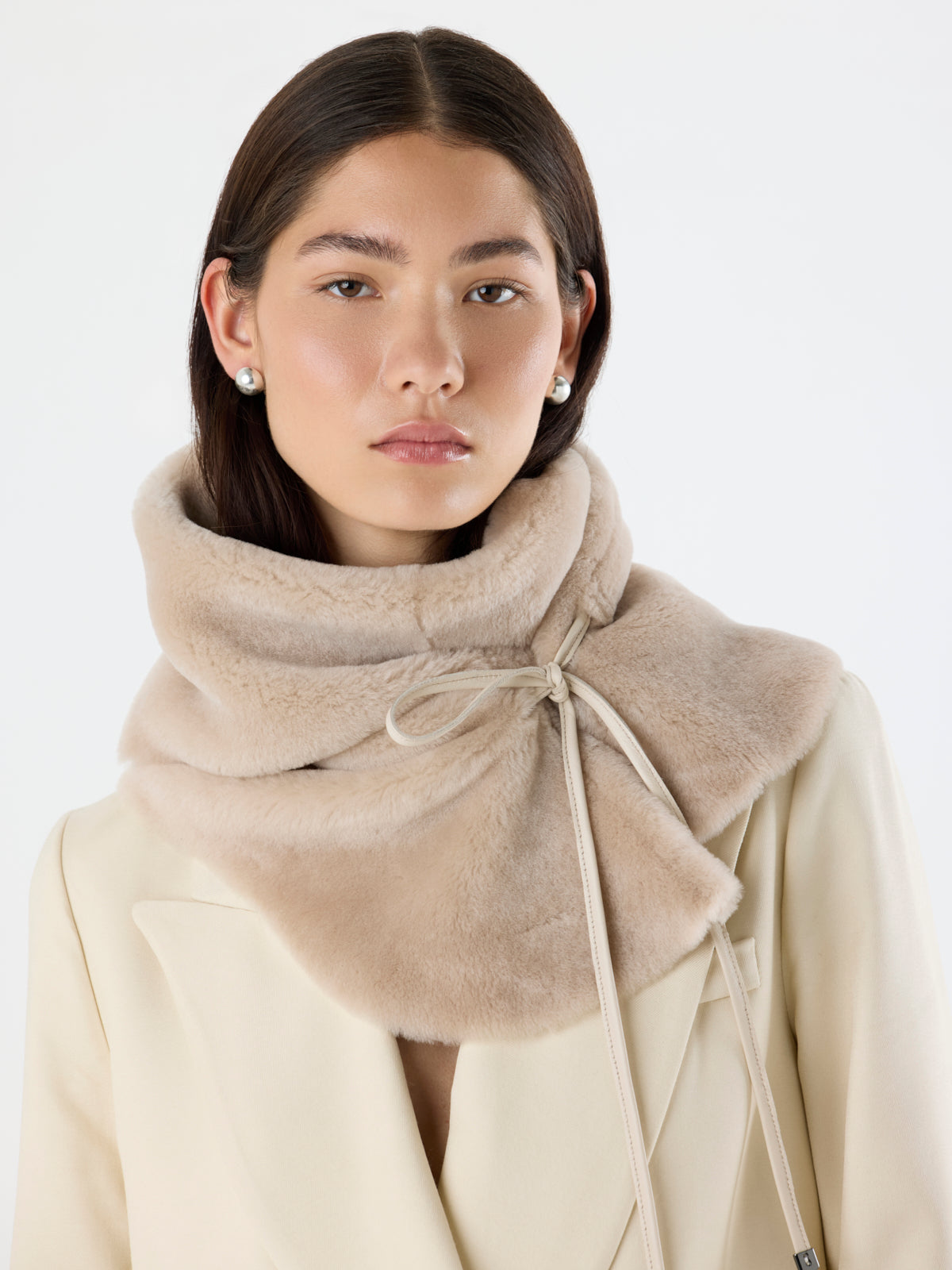 Merino Shearling Shawl Scarf