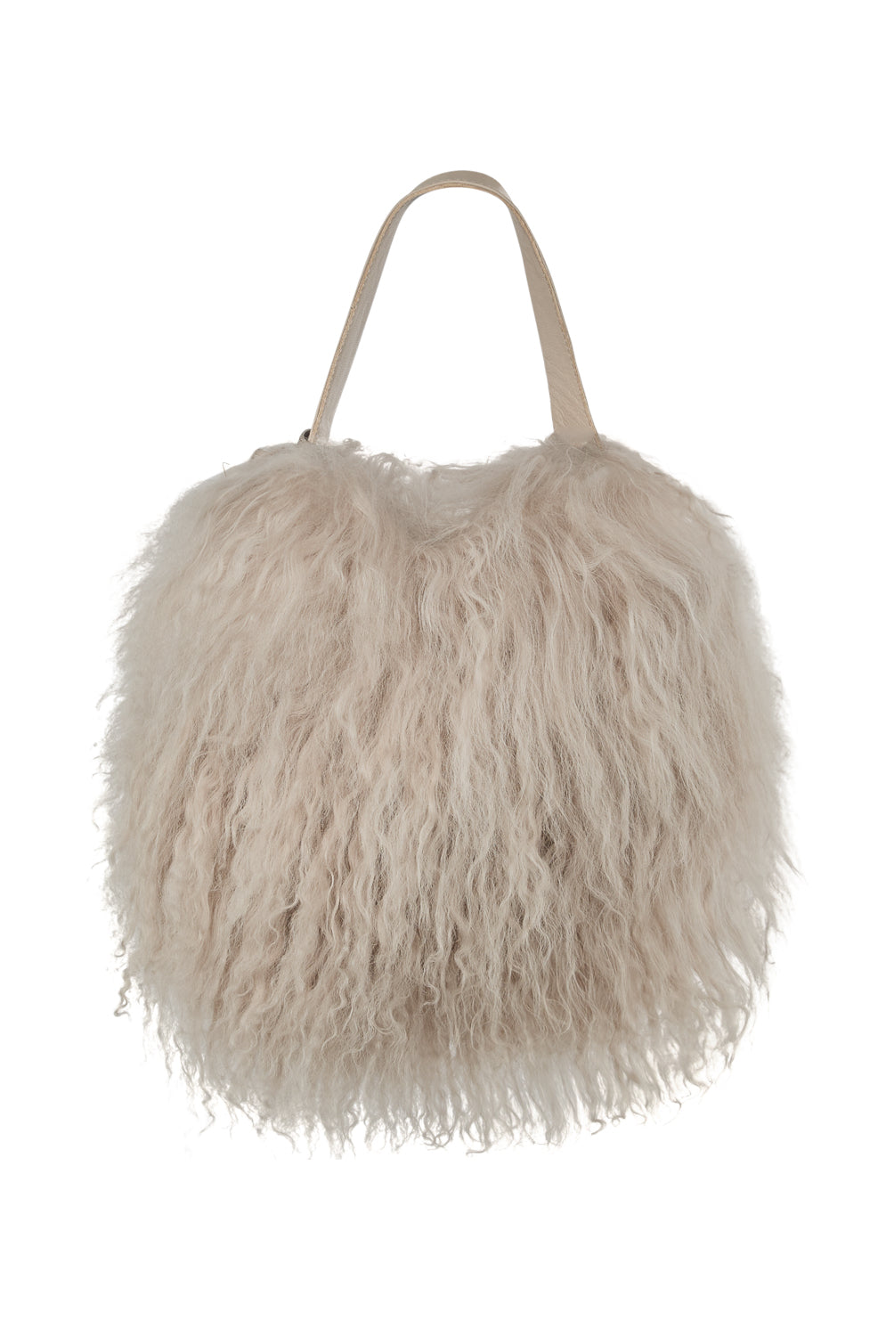 Mongolian Shearling Cream Saddle Bag | Bags | Gushlow & Cole - cut out