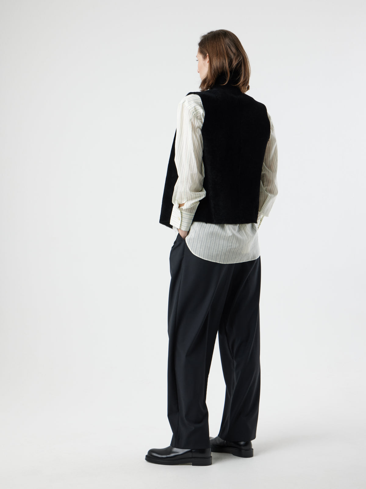 Natural Edge Shearling Gilet