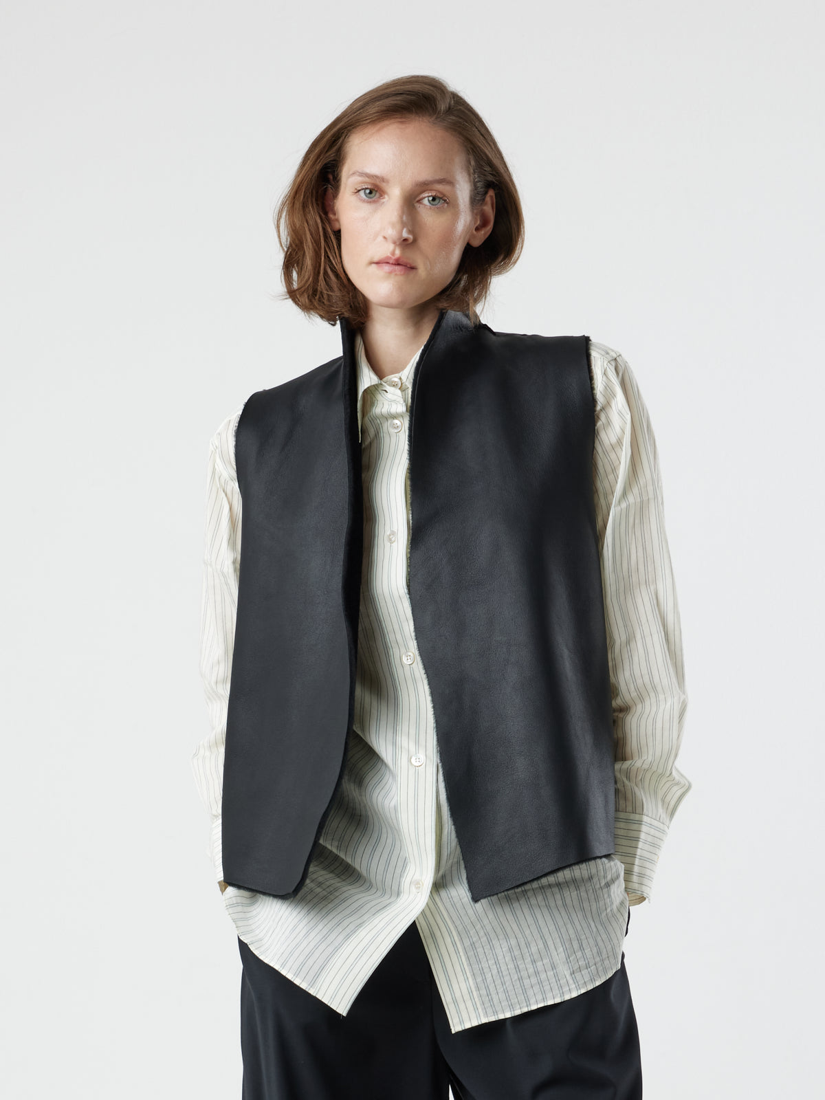 Natural Edge Shearling Gilet