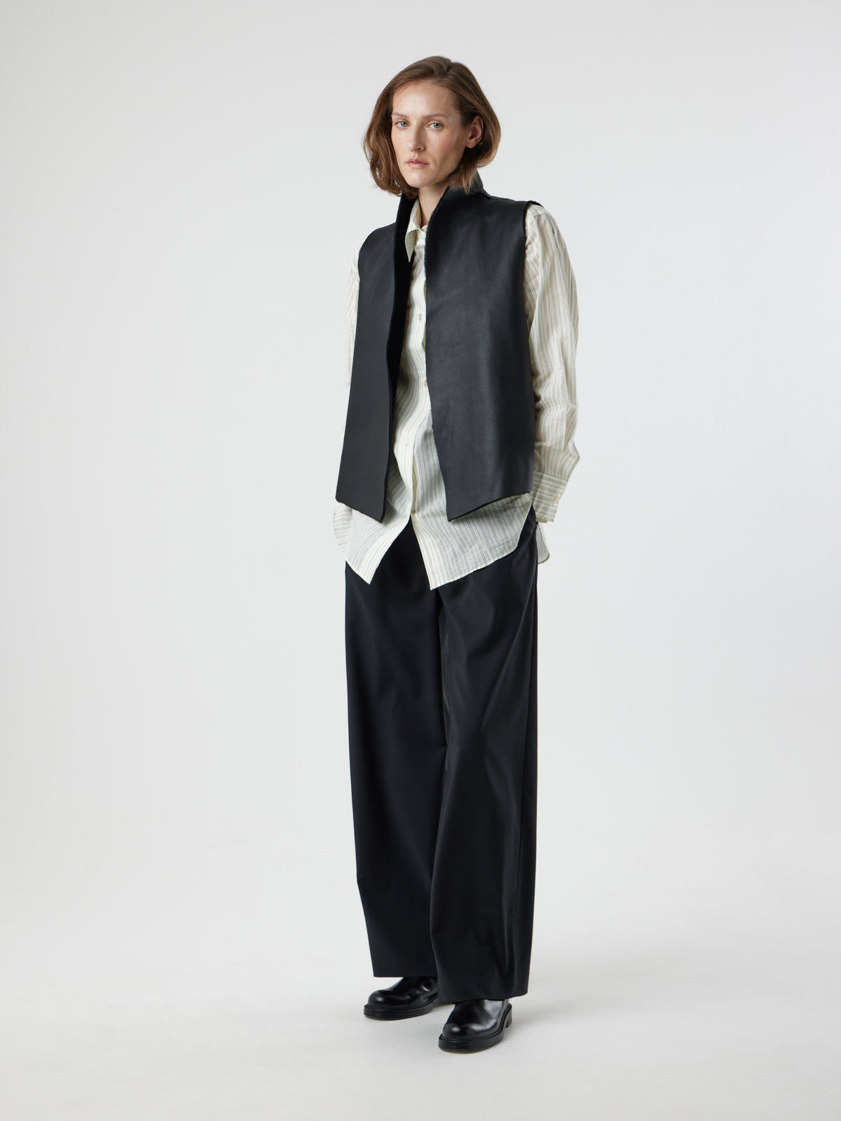 Natural Edge Shearling Gilet