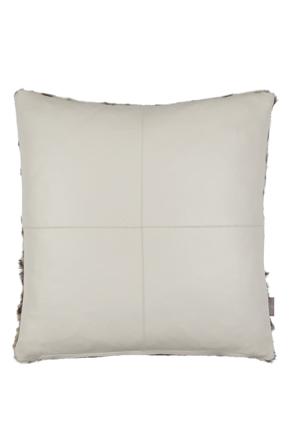 Naturally Spotted Shearling Cushion | Homeware | Gushlow & Cole - cut out back