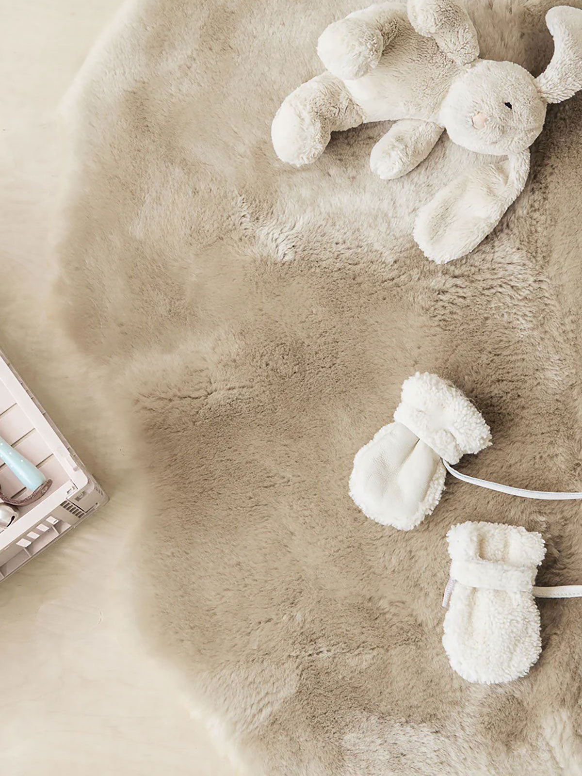 Oat Large Sheepskin Baby Rug | Kids | Gushlow & Cole - lifestyle