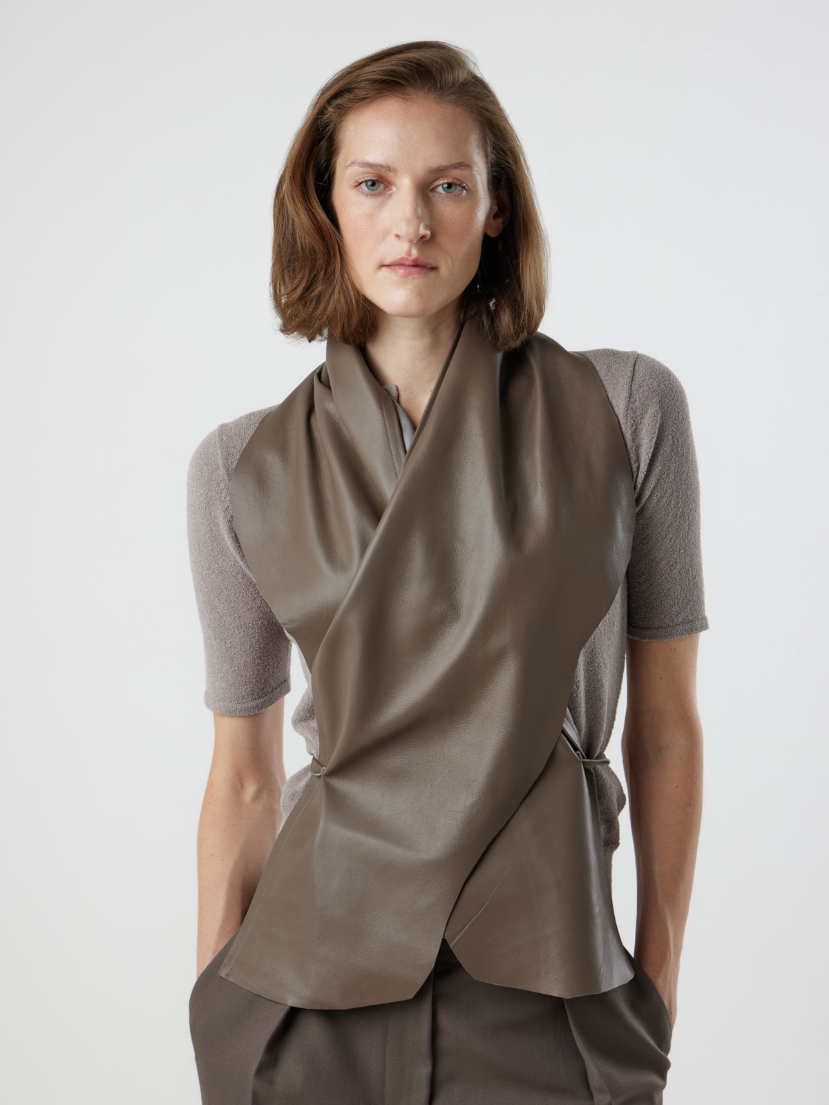 Leather Shawl Scarf