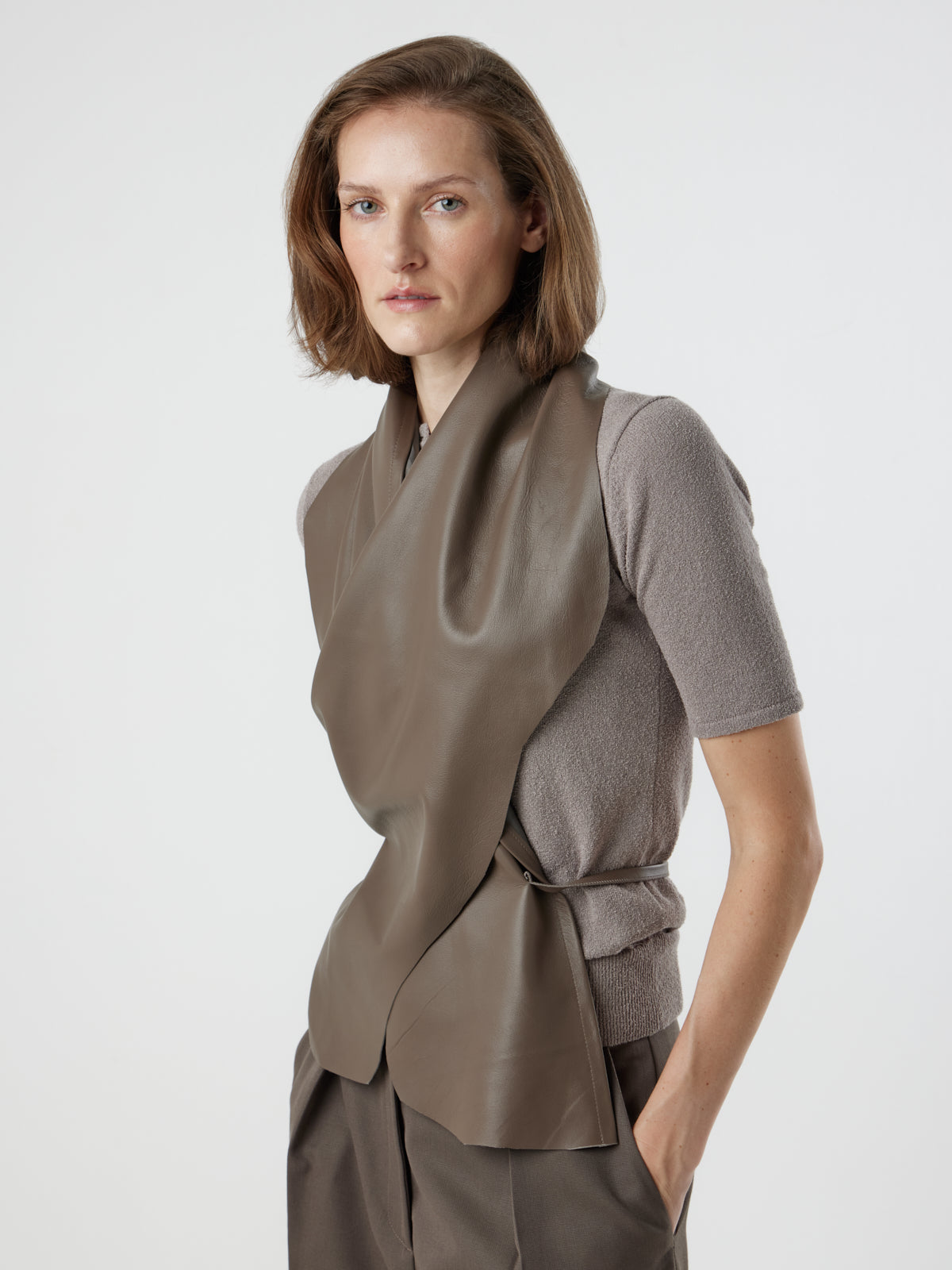 Leather Shawl Scarf