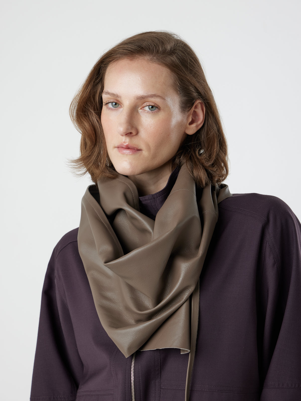 Leather Shawl Scarf