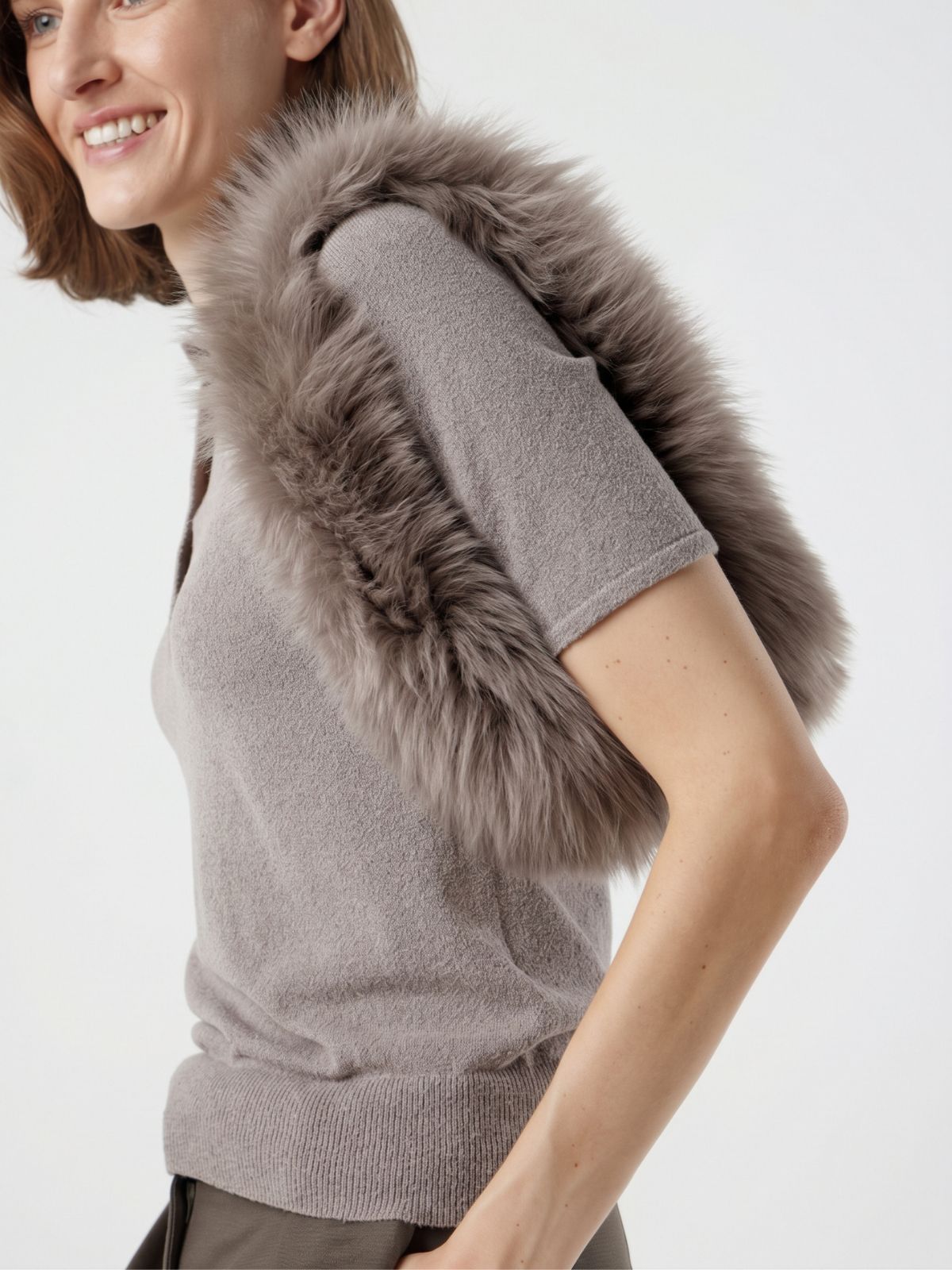 Toscana Shearling Mini Slouch Bag
