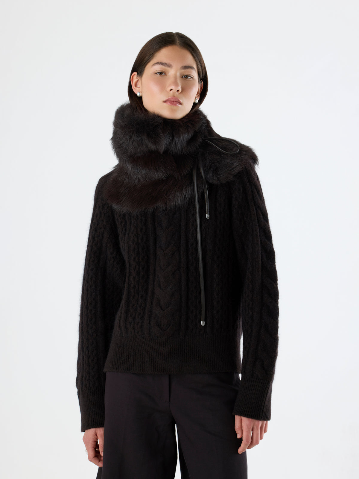 Toscana Shearling Shawl Scarf