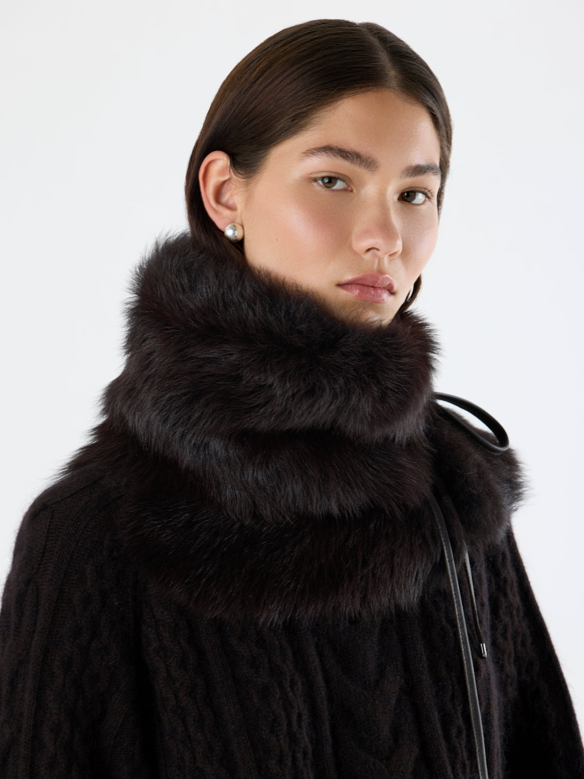 Toscana Shearling Shawl Scarf