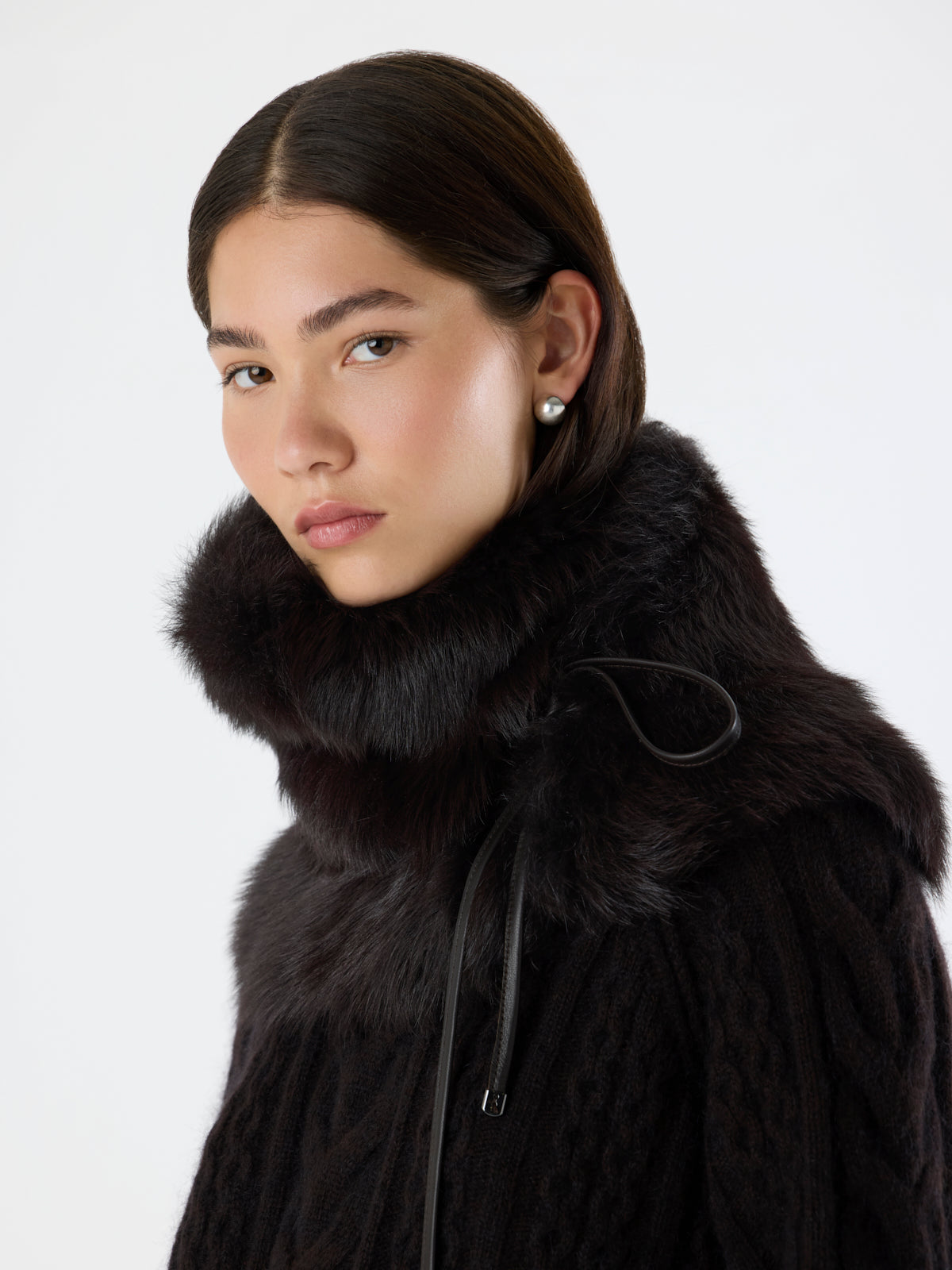 Toscana Shearling Shawl Scarf