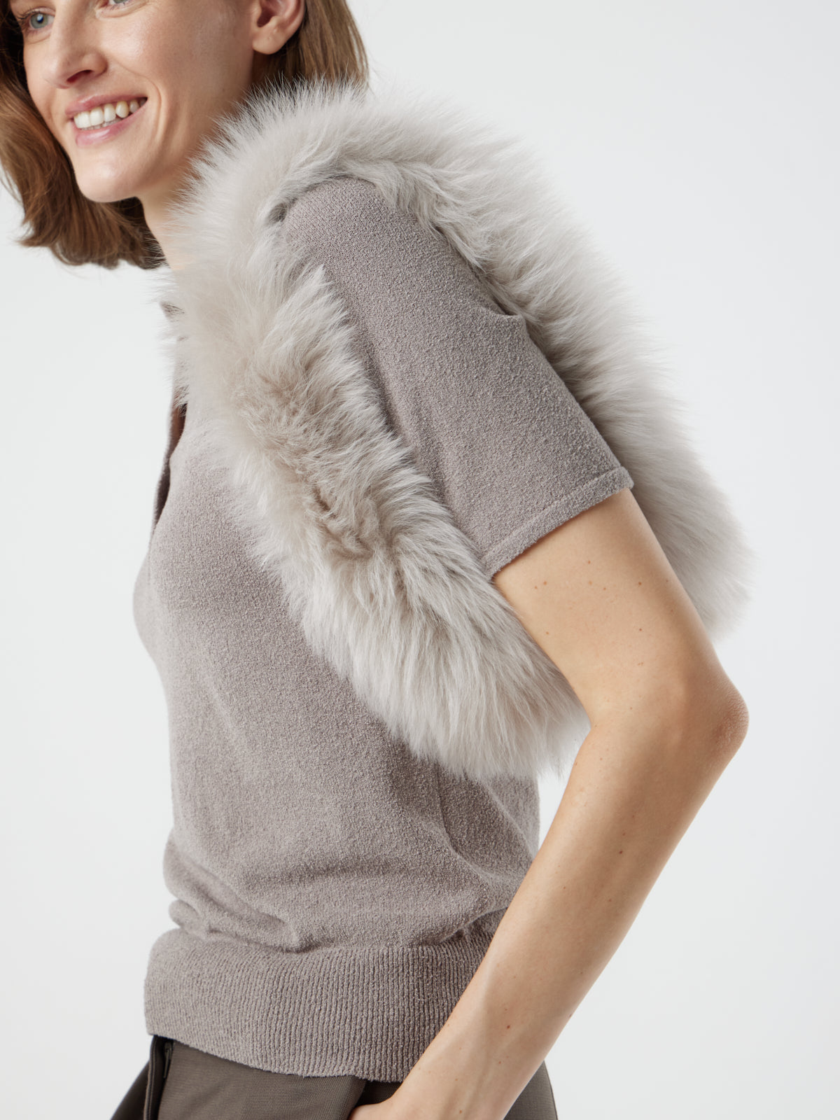 Toscana Shearling Mini Slouch Bag