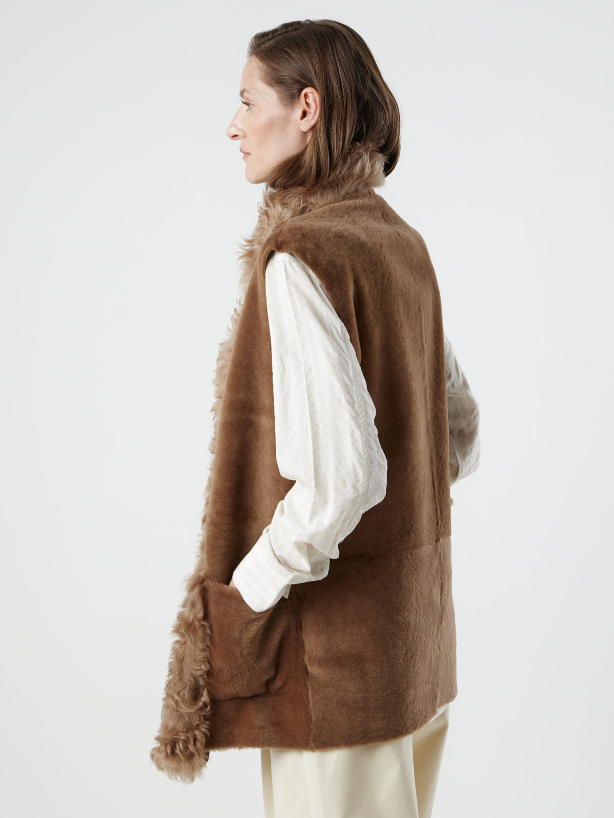 Stand Collar Taper Gilet