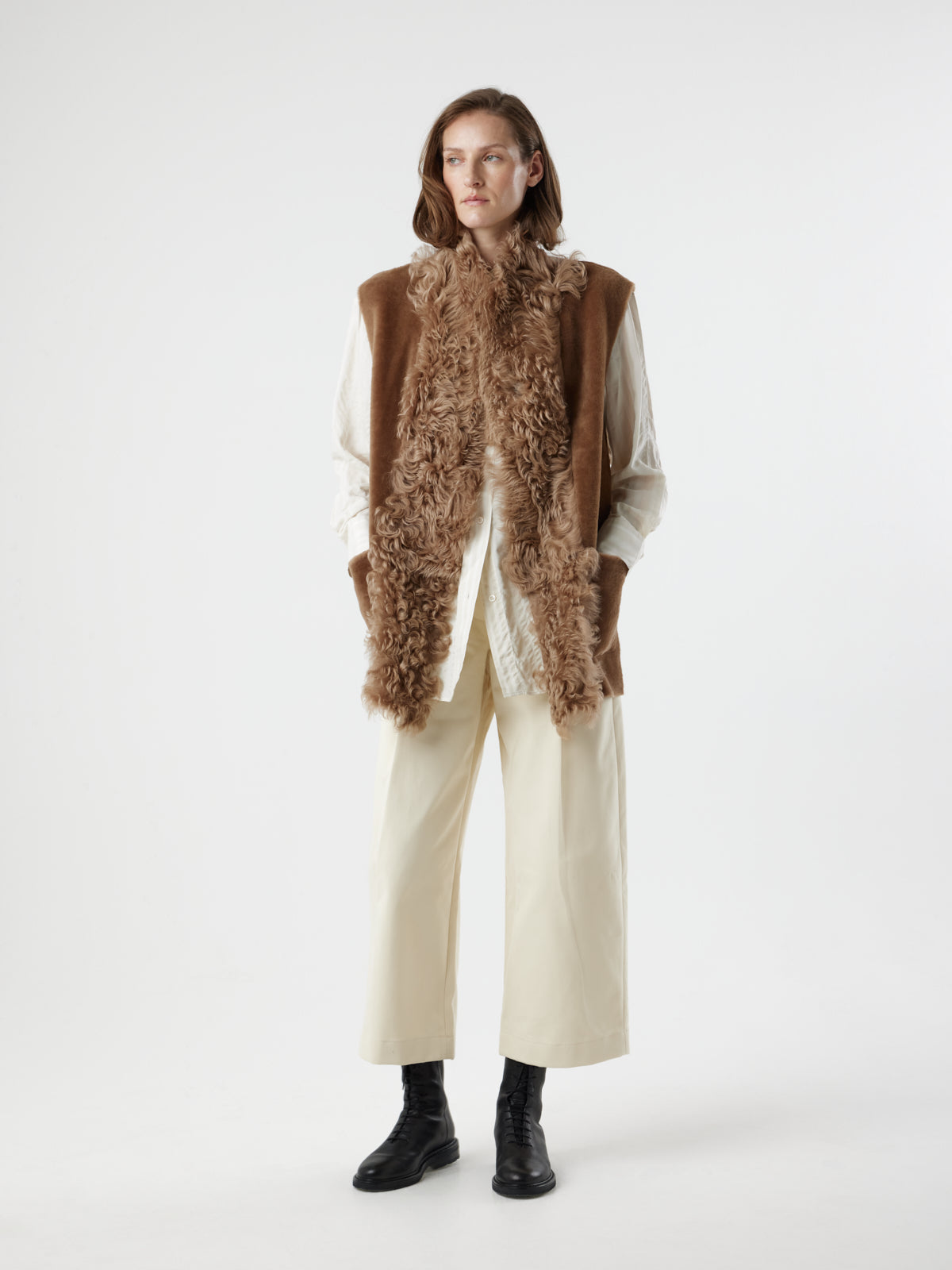 Stand Collar Taper Gilet
