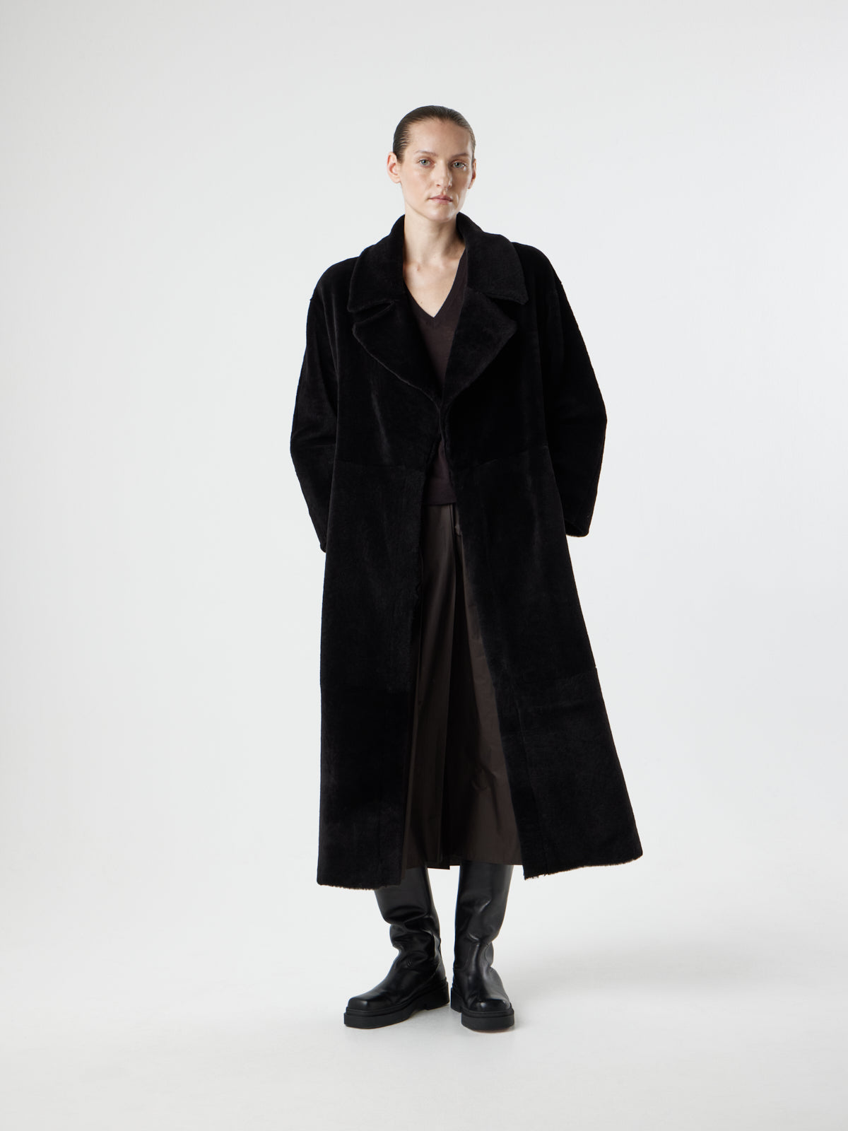 Shearling Trench Coat