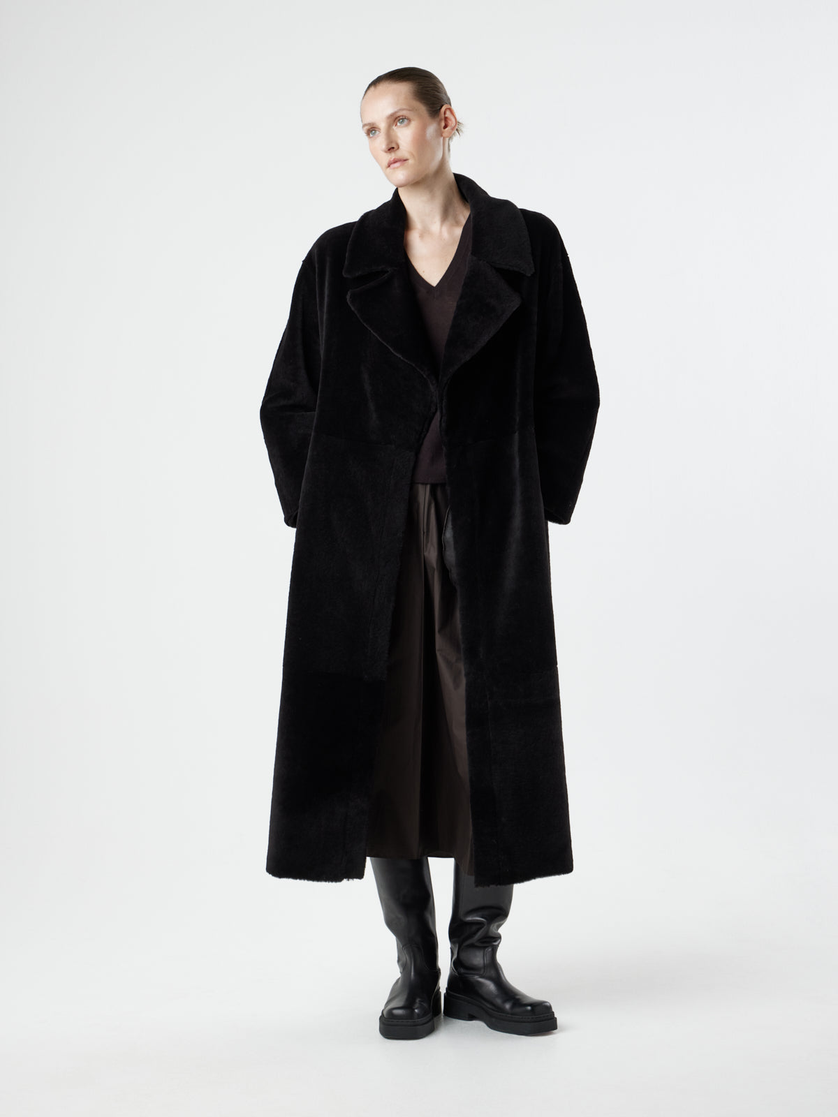 Shearling Trench Coat