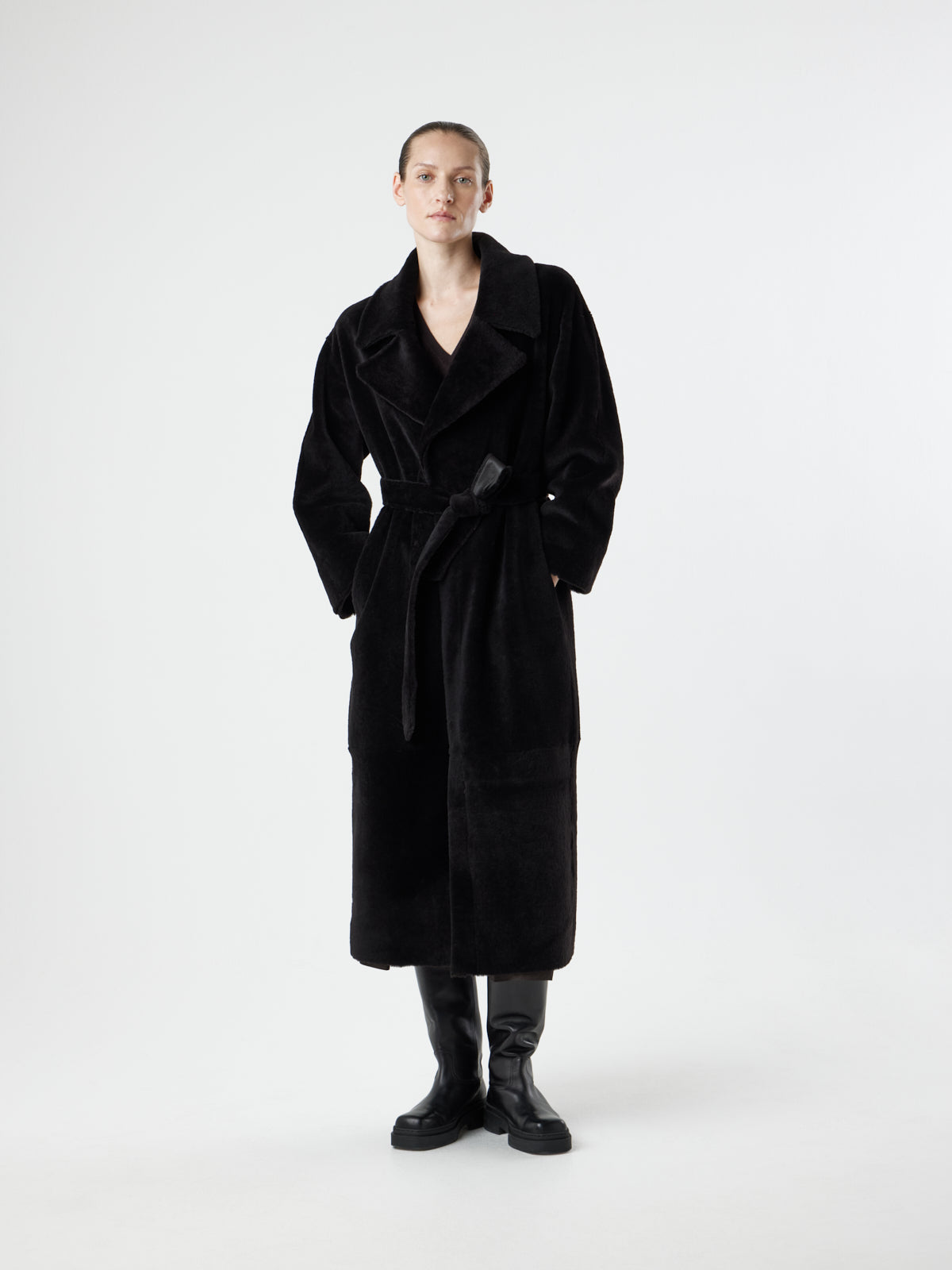 Shearling Trench Coat