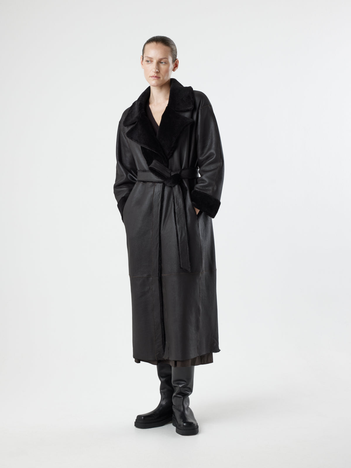 Shearling Trench Coat