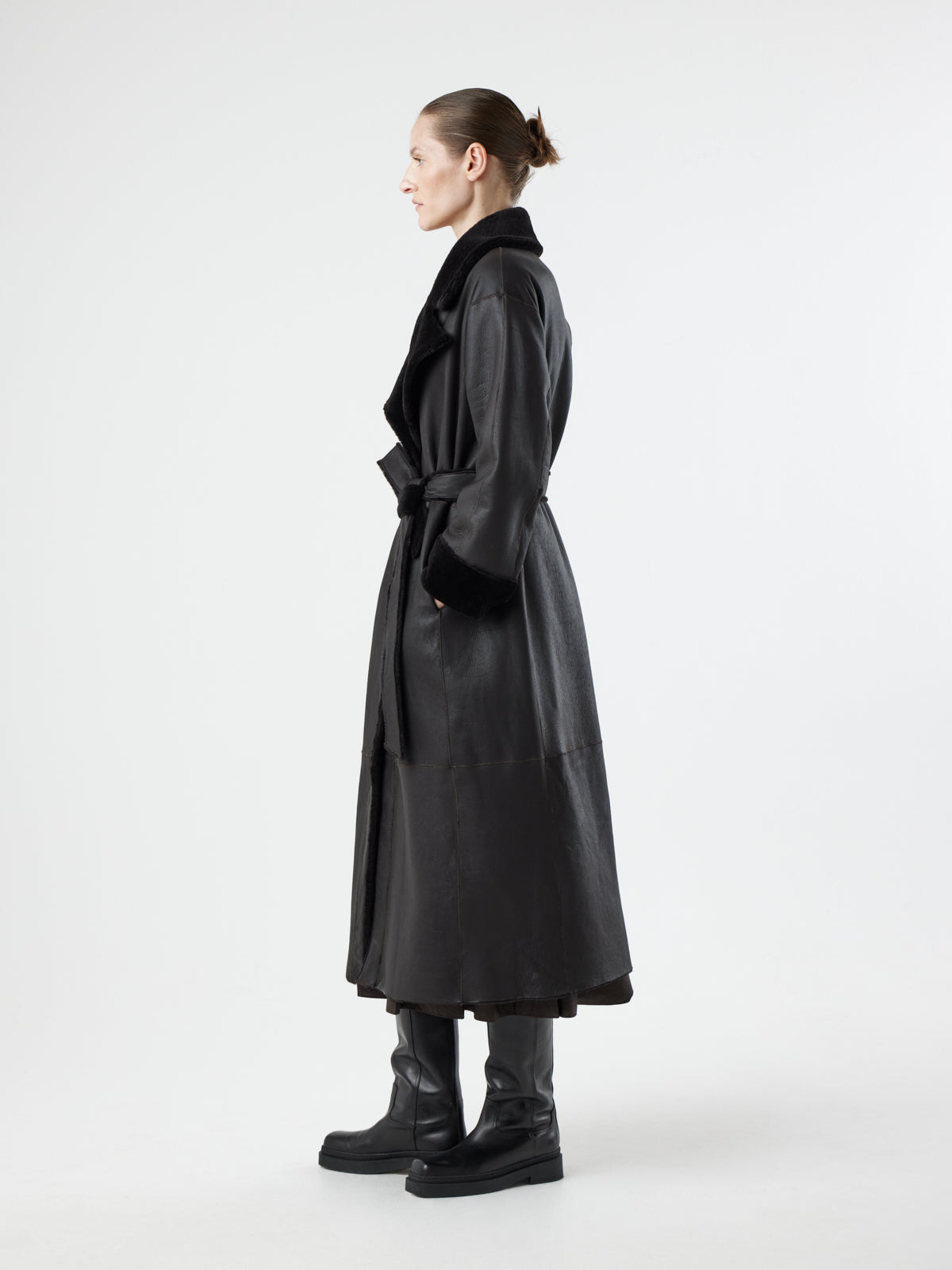 Shearling Trench Coat