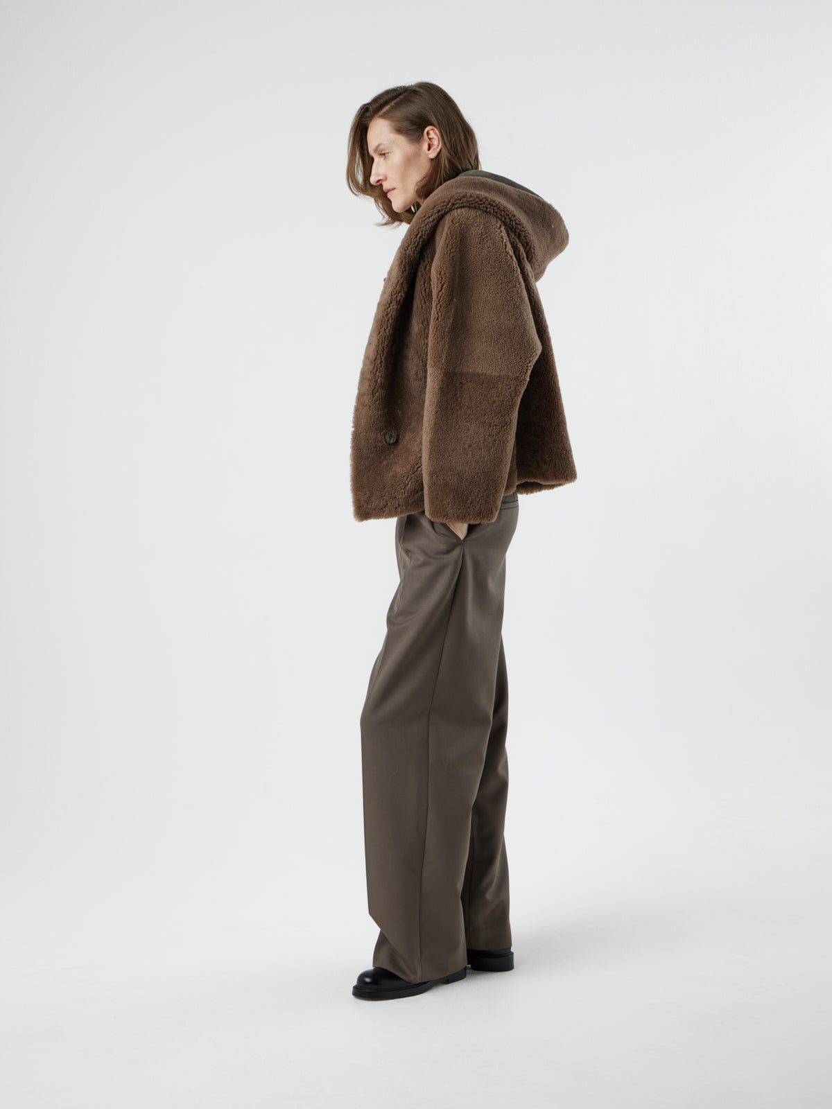 Hooded Shearling Jacket