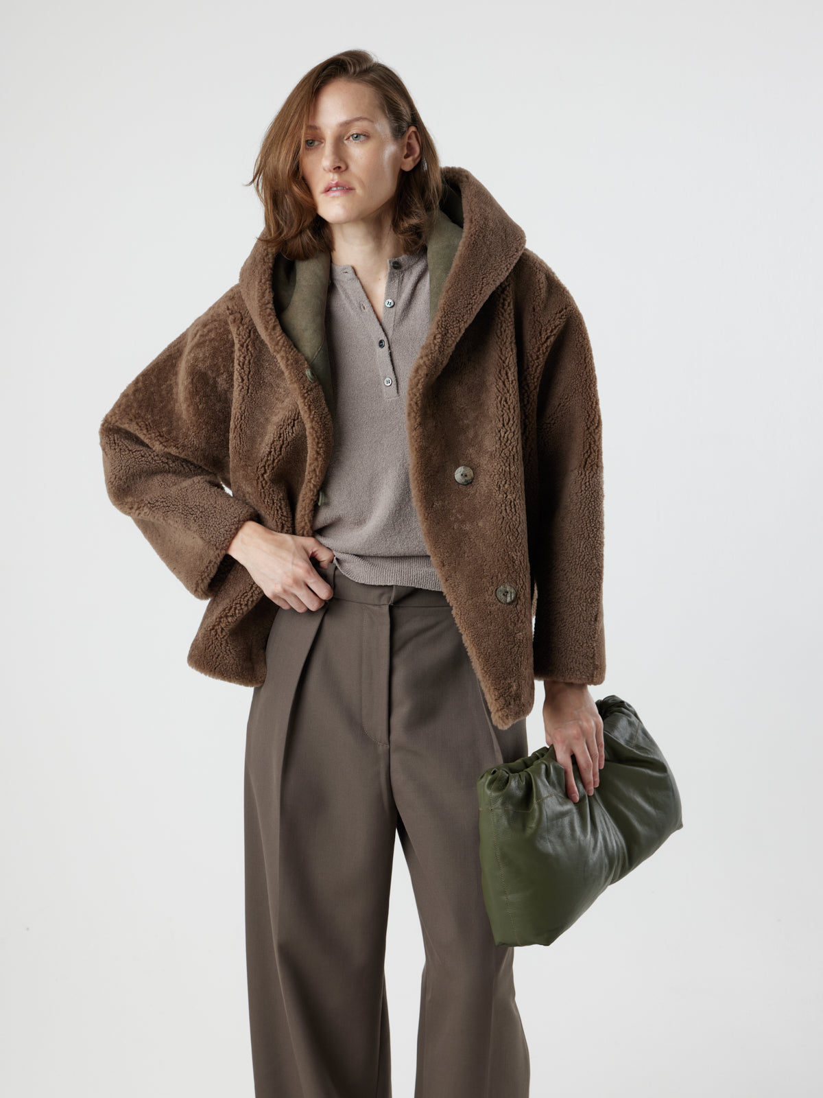 Hooded Shearling Jacket