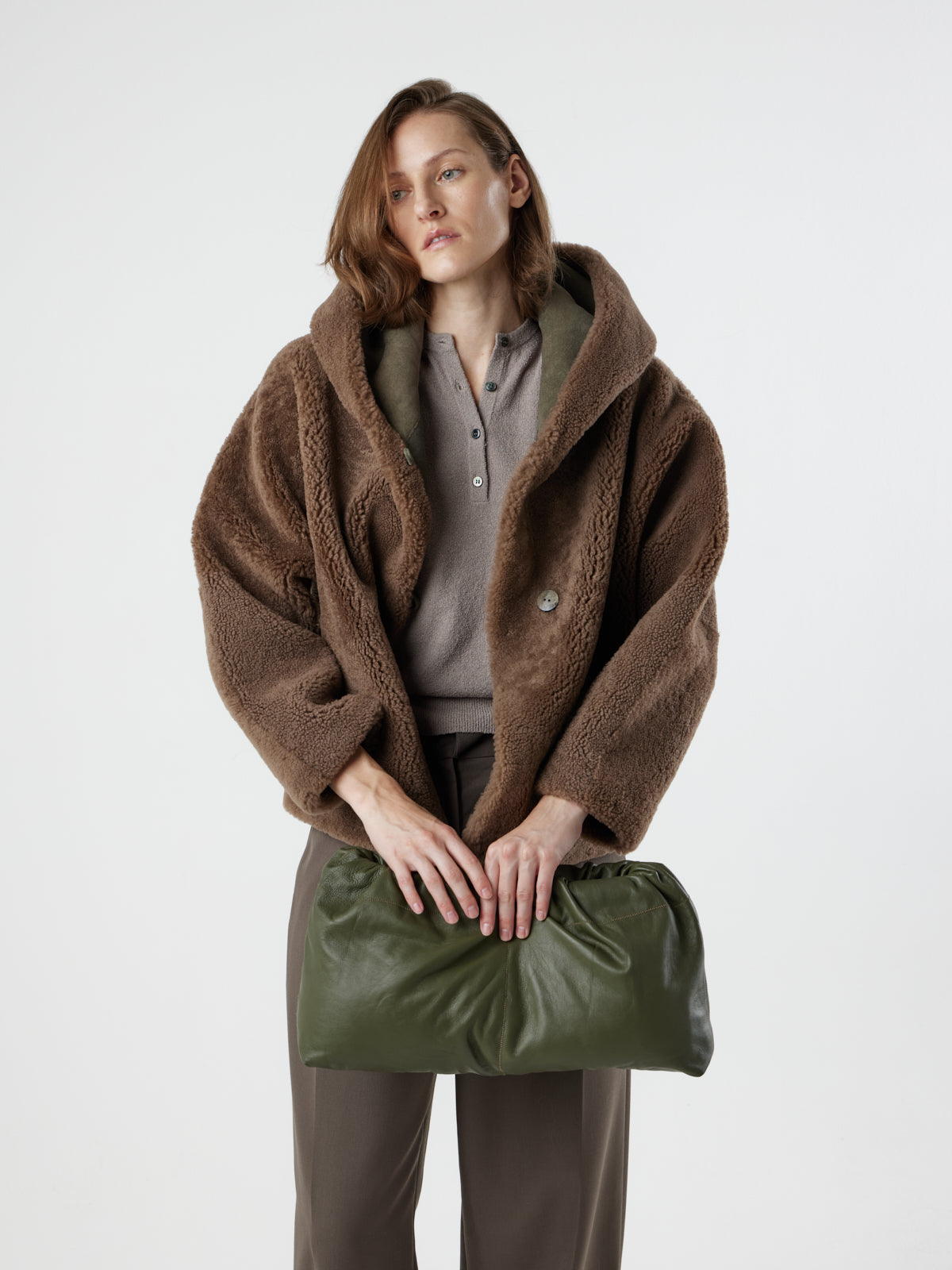 Hooded Shearling Jacket