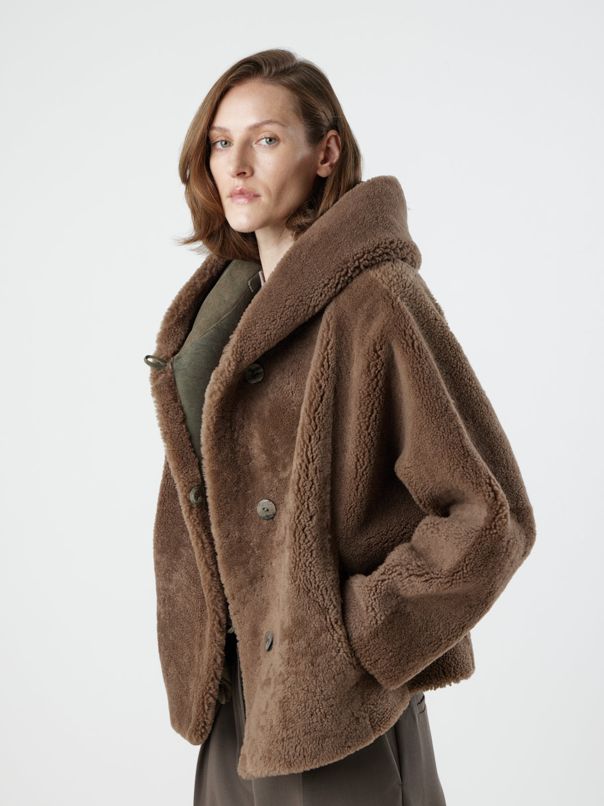 Hooded Shearling Jacket
