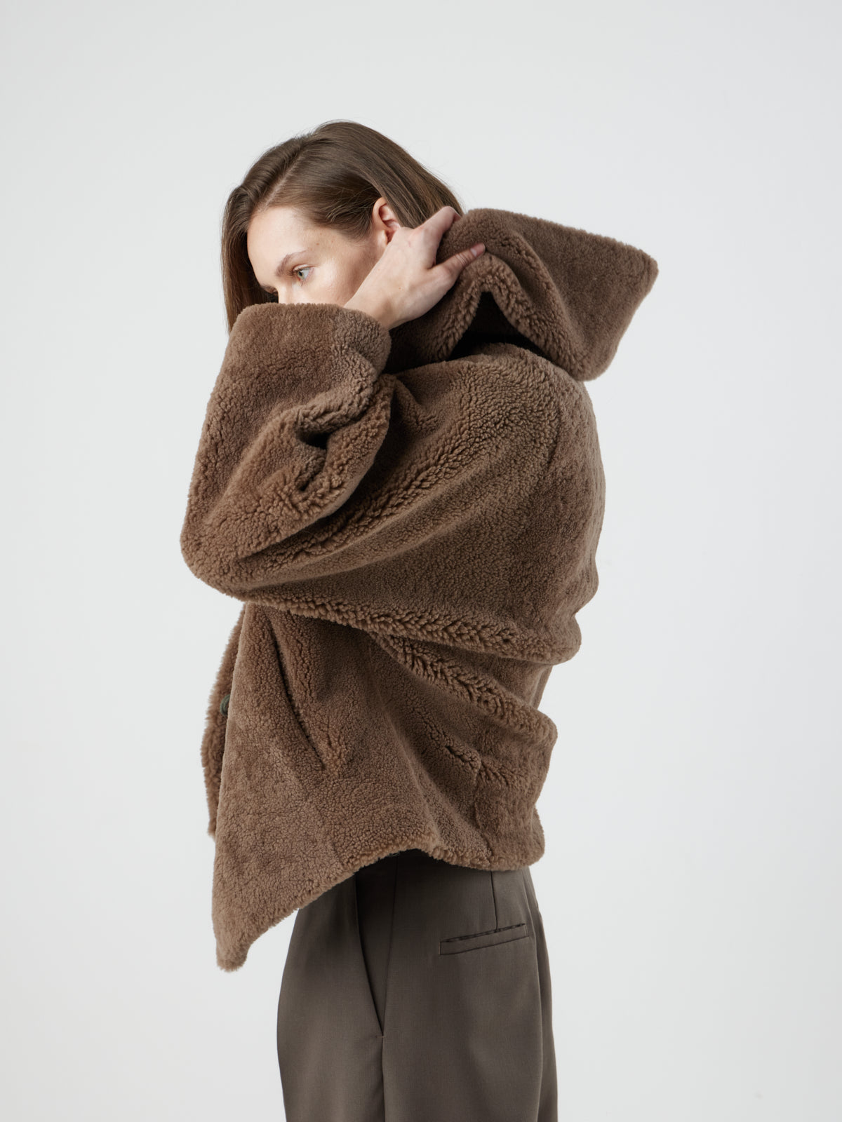 Hooded Shearling Jacket